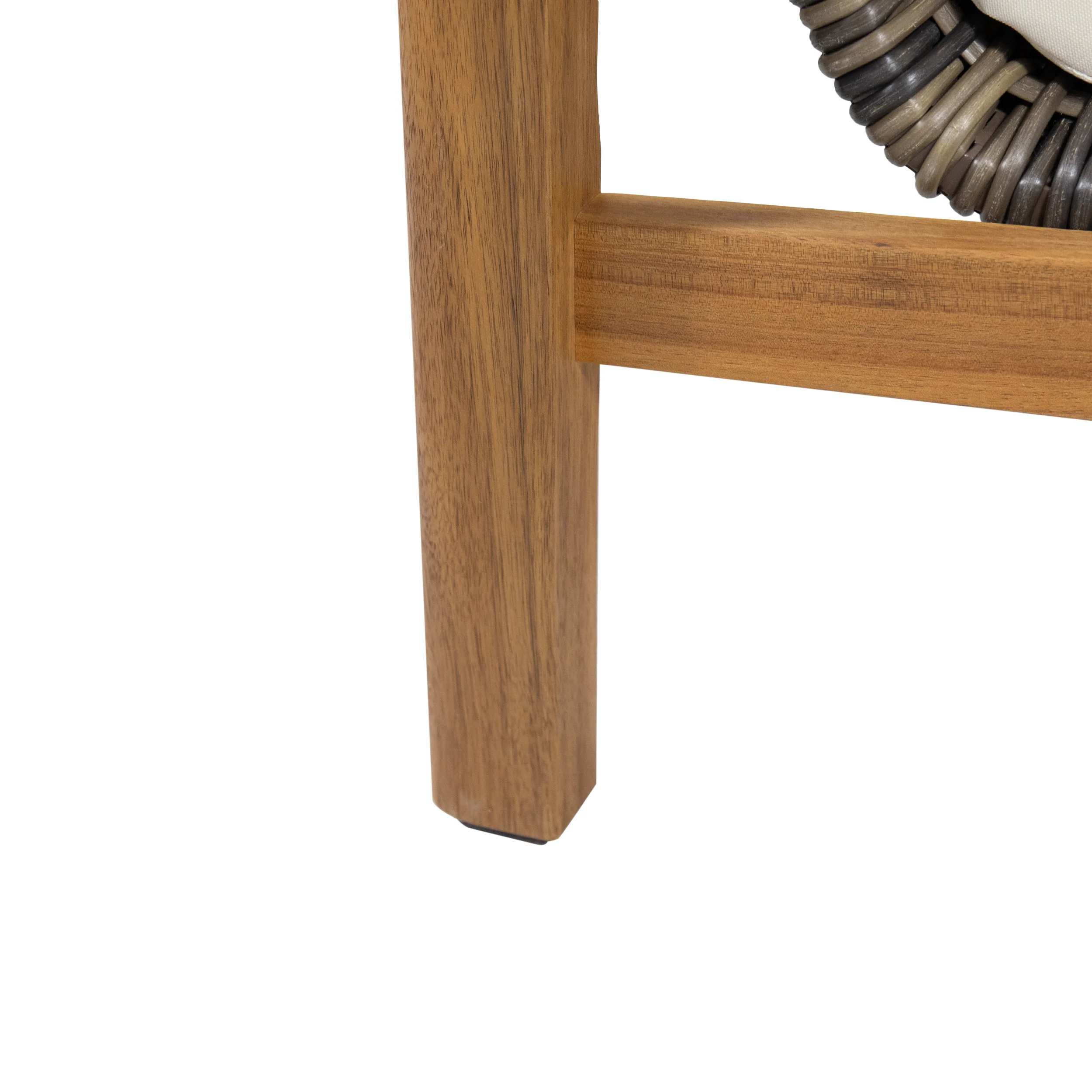 Kedan Outdoor Acacia Wood and Wicker Club Chair - furnishings