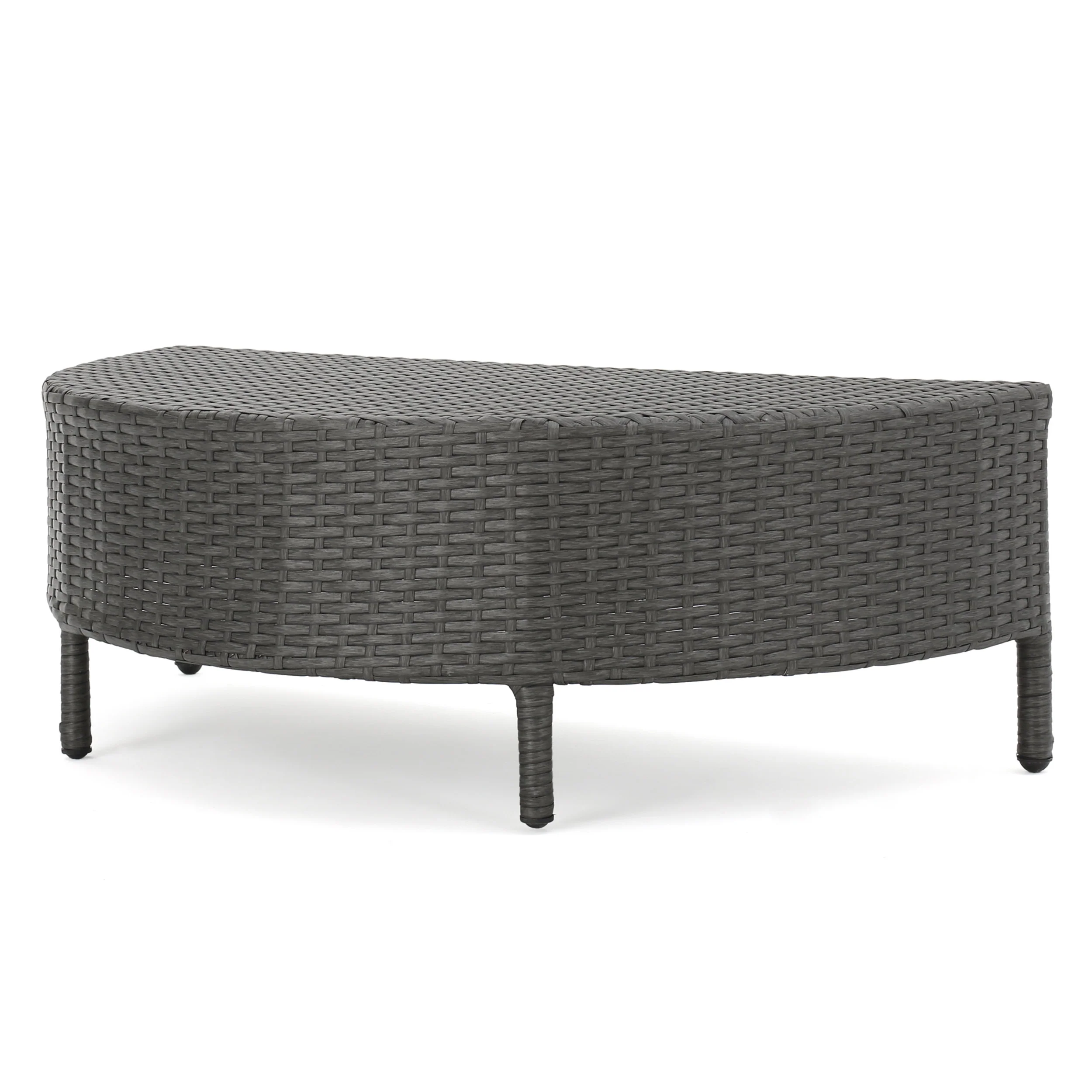 Venice Outdoor 10 Piece Gray Wicker Sectional Sofa Set with Teal Cushions - furnishings