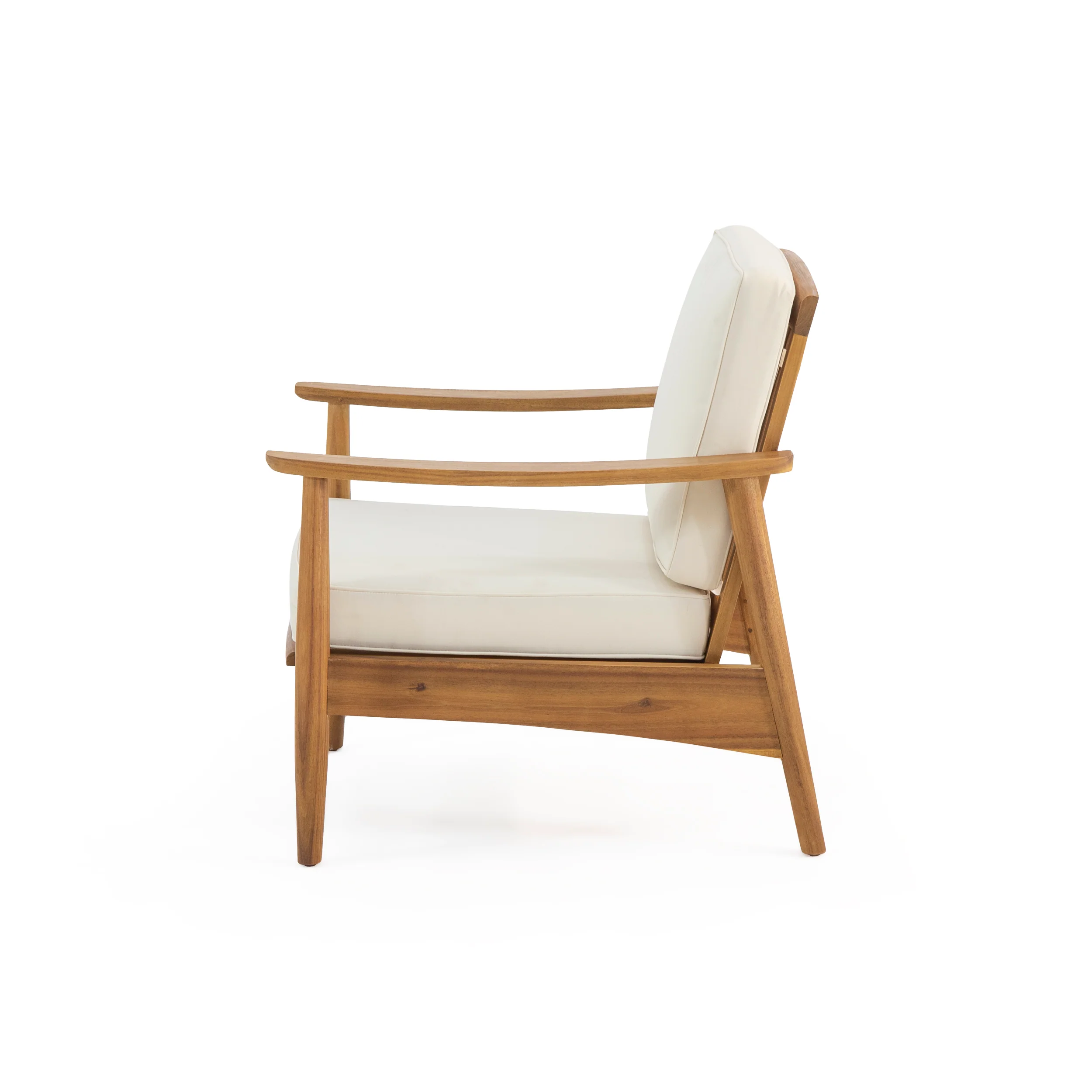 Emmry Outdoor Acacia Wood Club Chair - furnishings