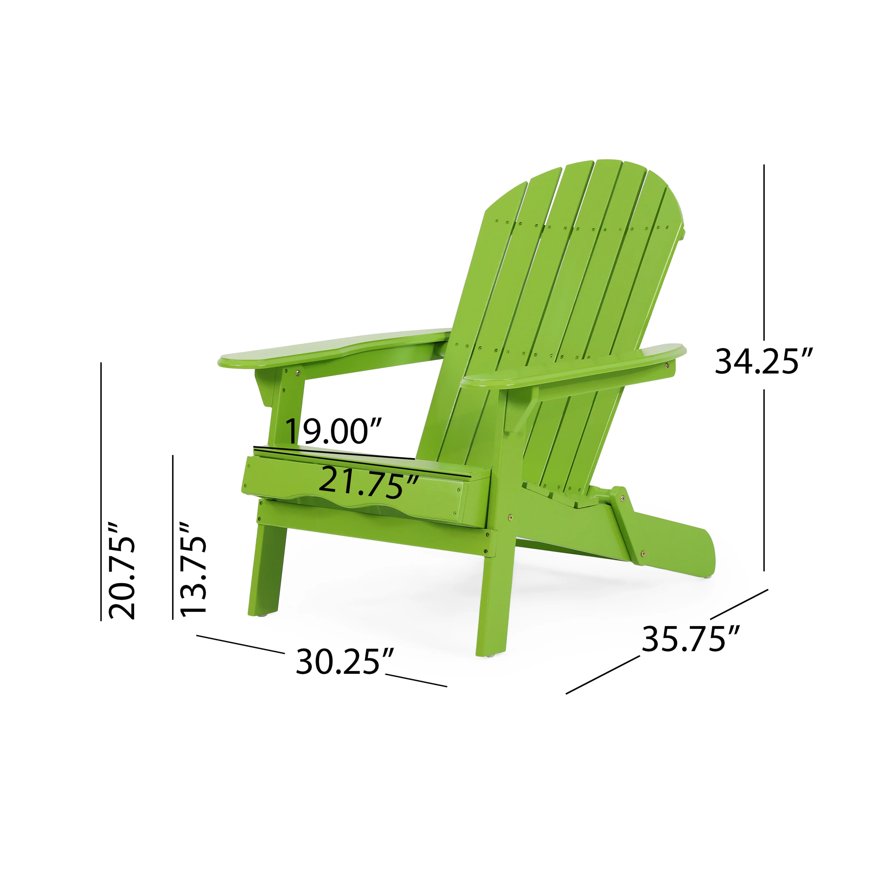 Cartagena Outdoor Acacia Wood Adirondack Chair - furnishings