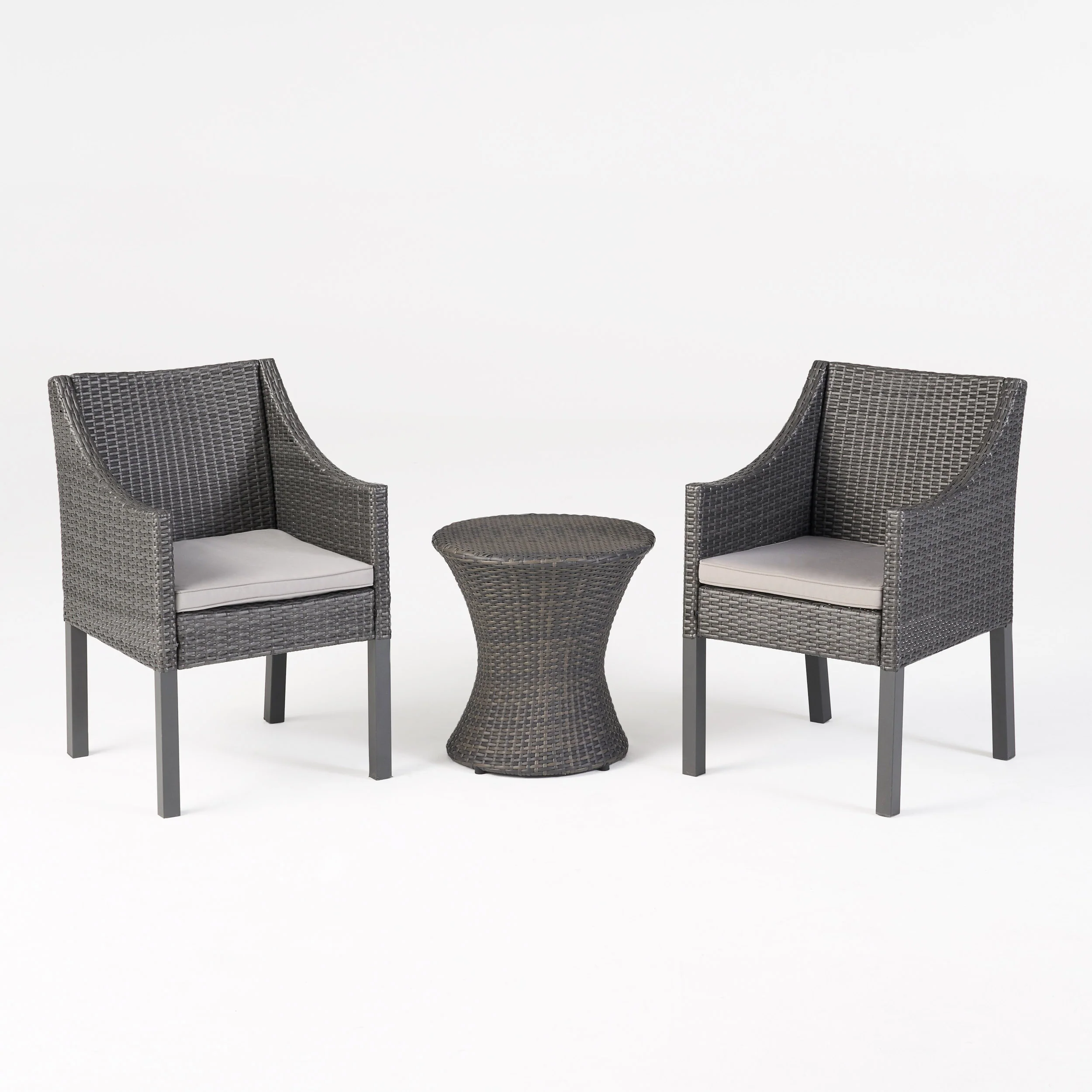 Janet Outdoor 3 Piece Wicker Chat Set - furnishings