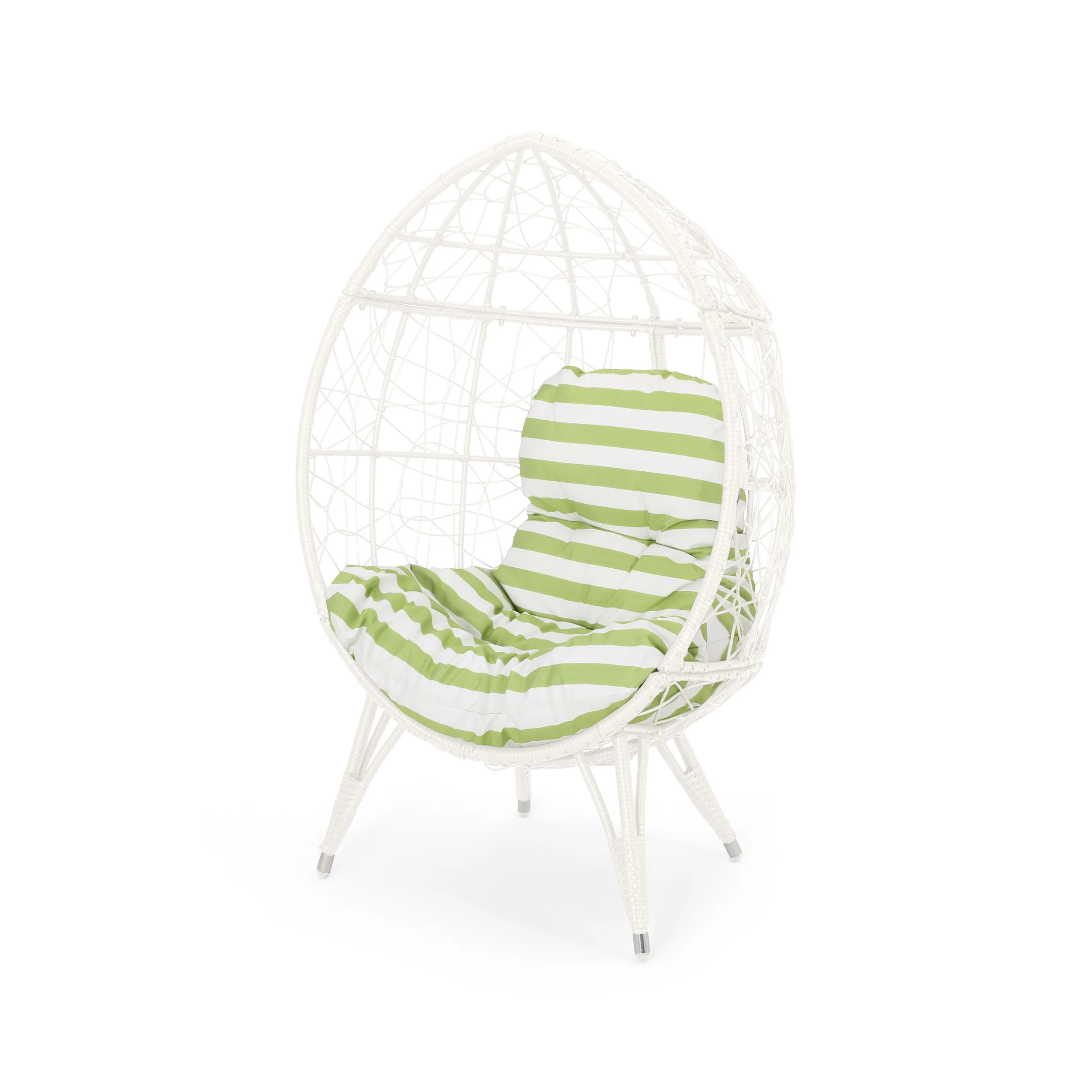 Hendryx Outdoor Freestanding Wicker Teardrop / Egg Chair - furnishings