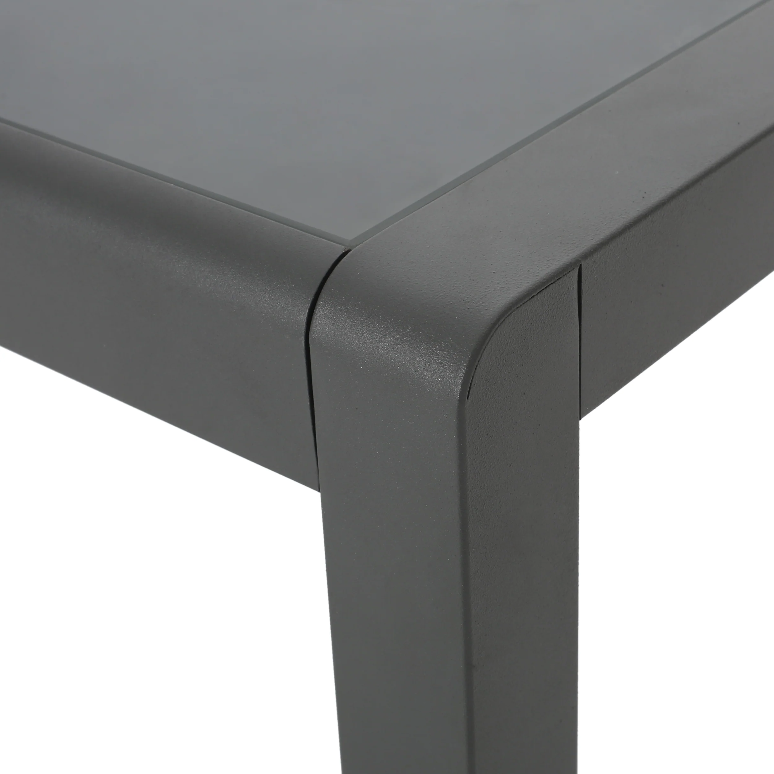 Cherie Outdoor Aluminum Dining Table with Tempered Glass Table Top - furnishings