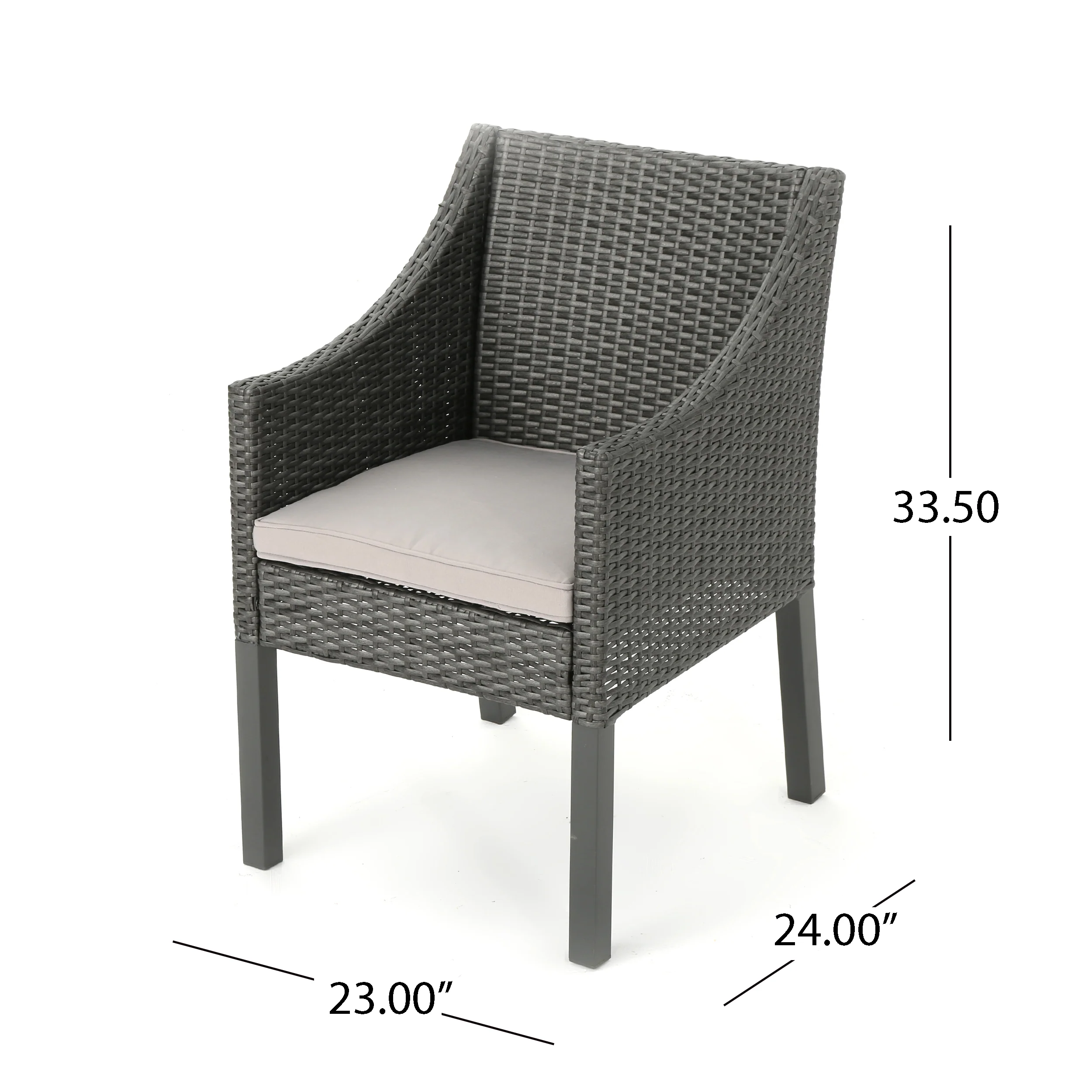 Aspen Outdoor Wicker Dining Chairs with Water Resistant Cushions (Set of 4) - furnishings