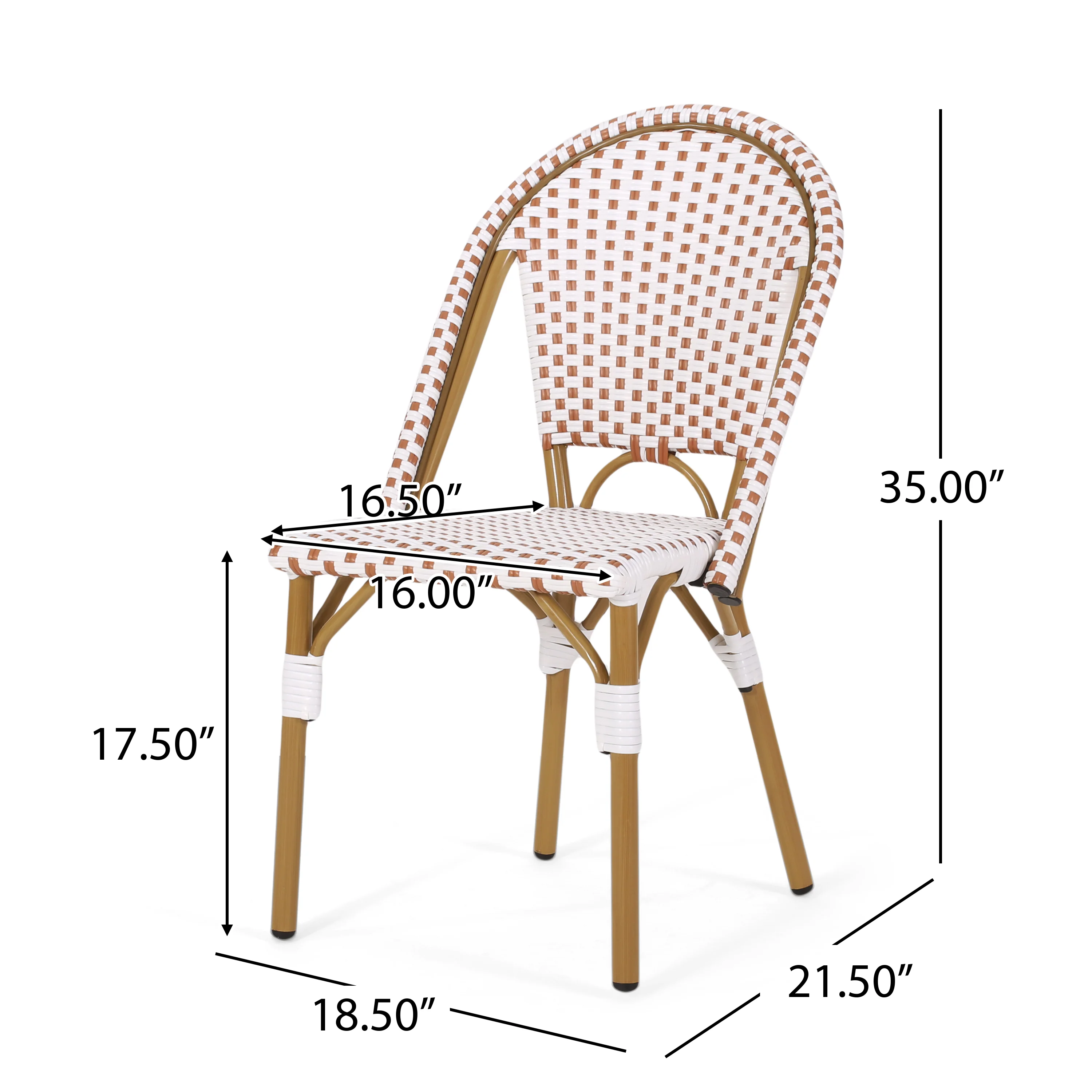 Brandy Outdoor French Bistro Chair, Set of 2 - furnishings