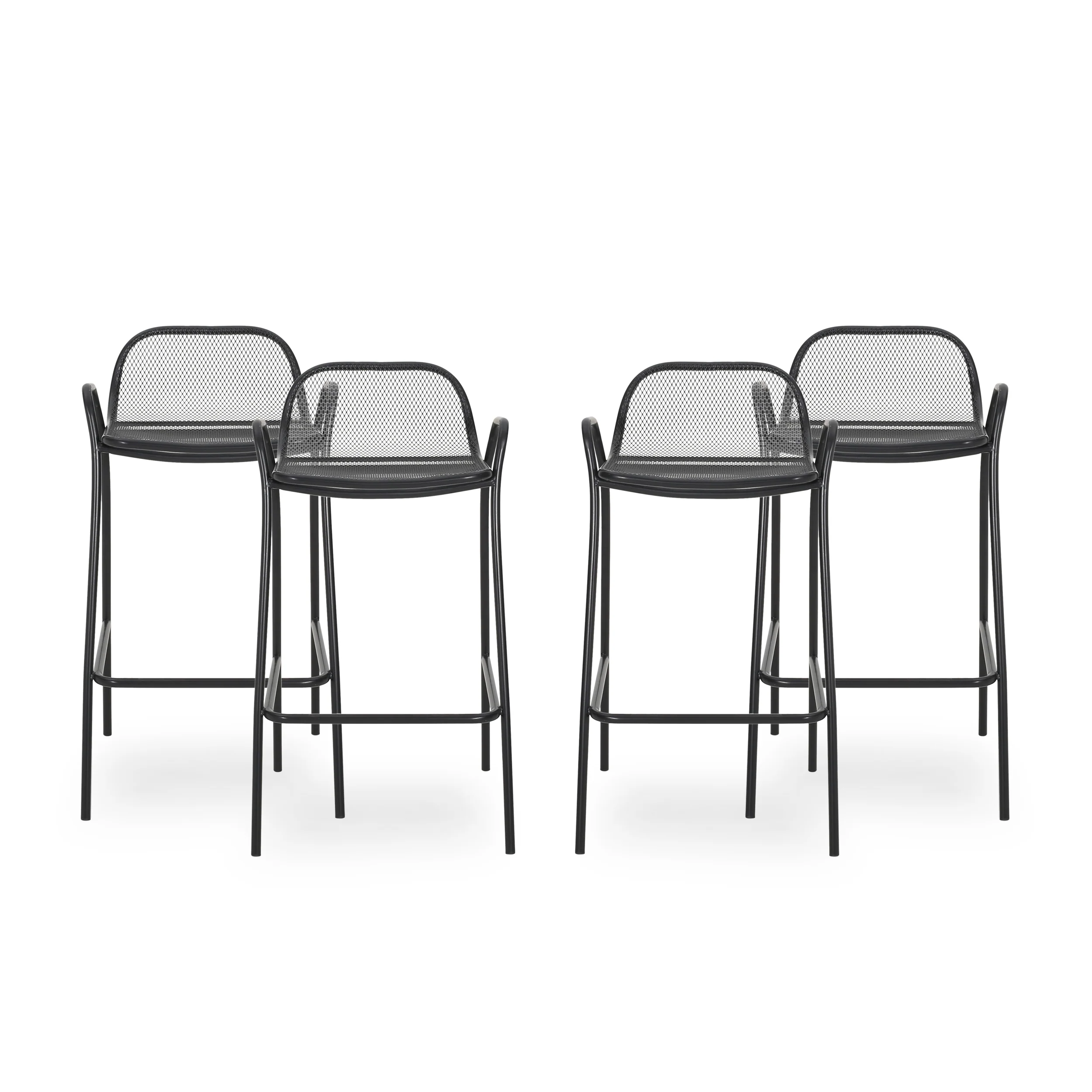 Linda Modern Iron Barstool (Set of 4) - furnishings