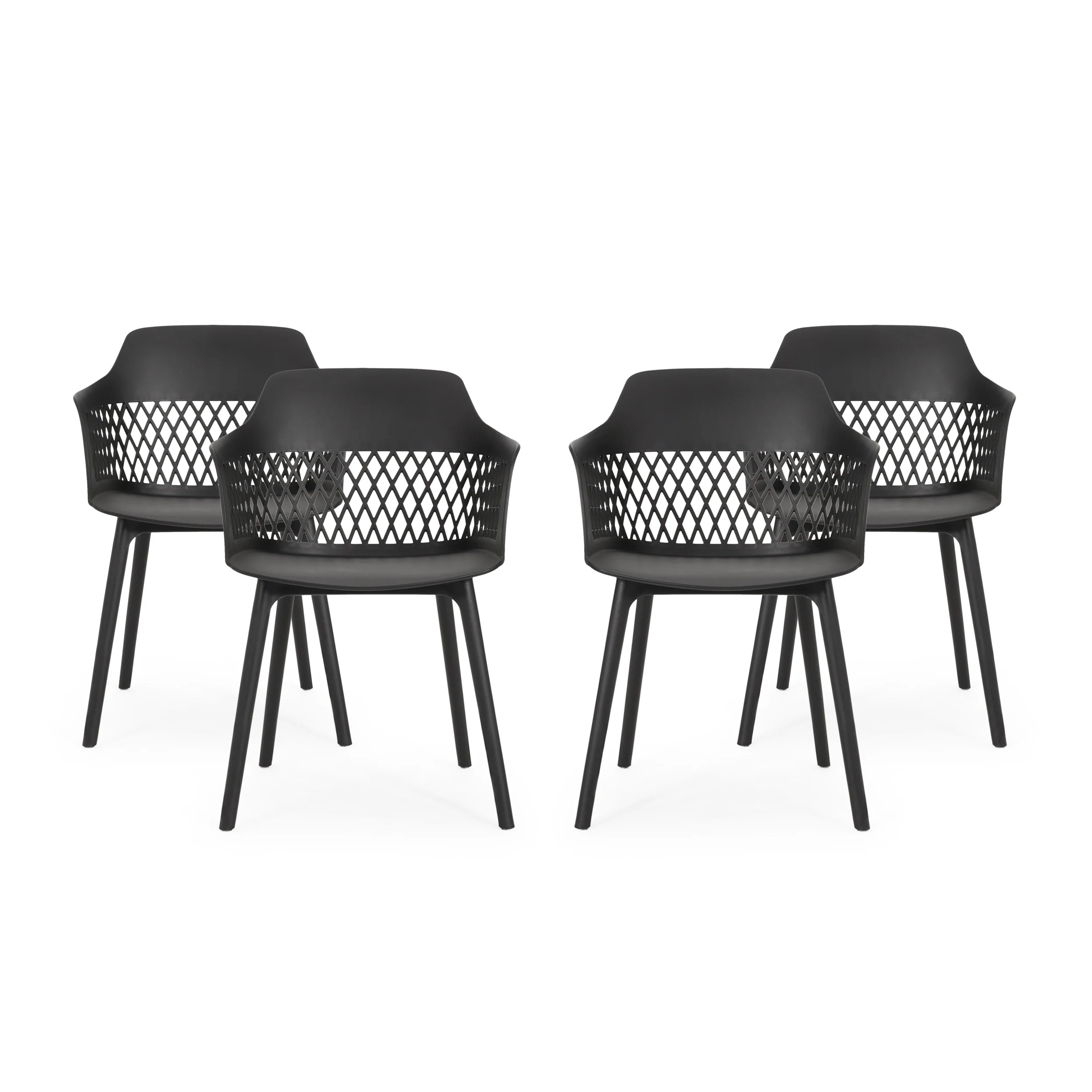 Airyanna Outdoor Modern Dining Chair (Set of 4) - furnishings