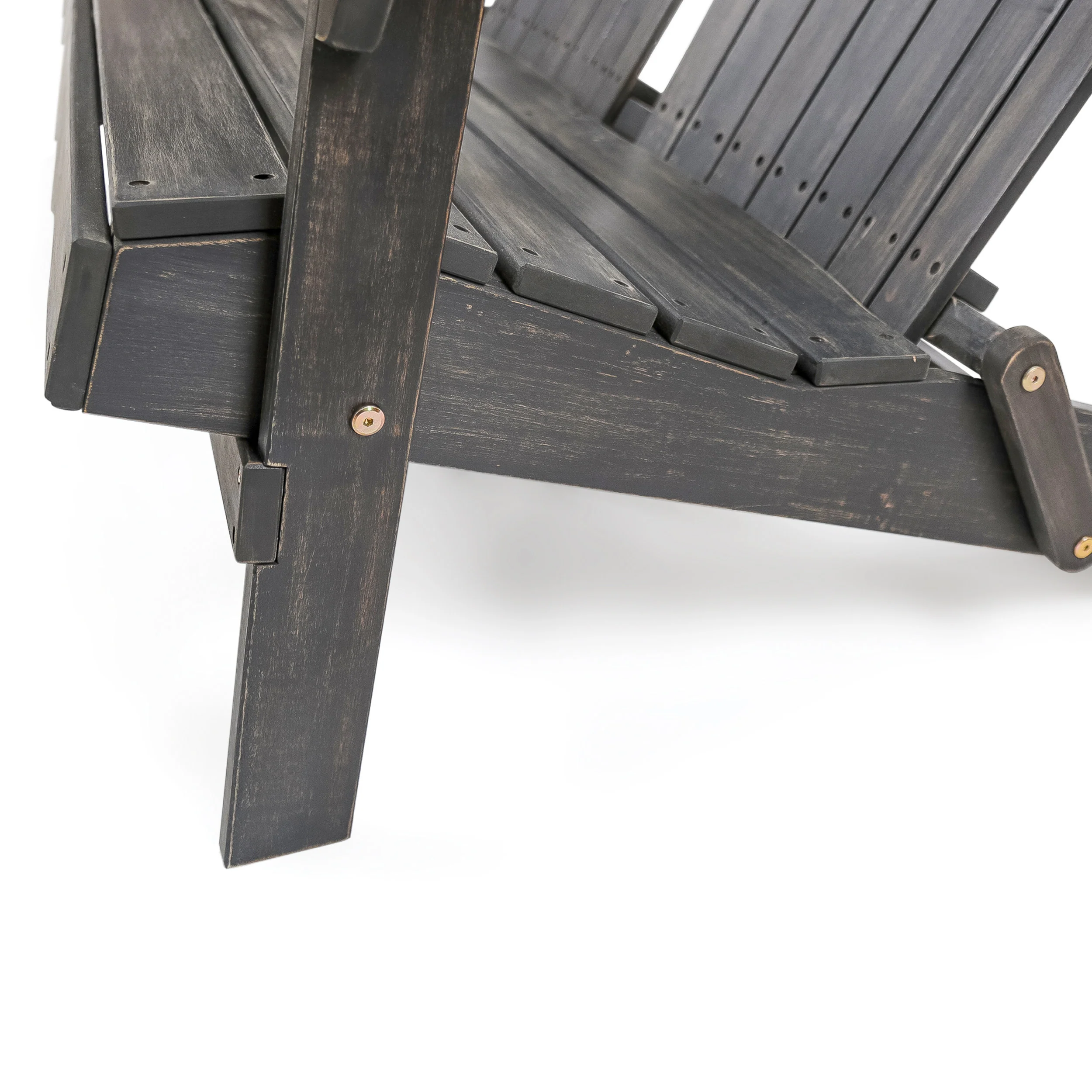 Vivian Outdoor Acacia Wood Adirondack Loveseat - furnishings