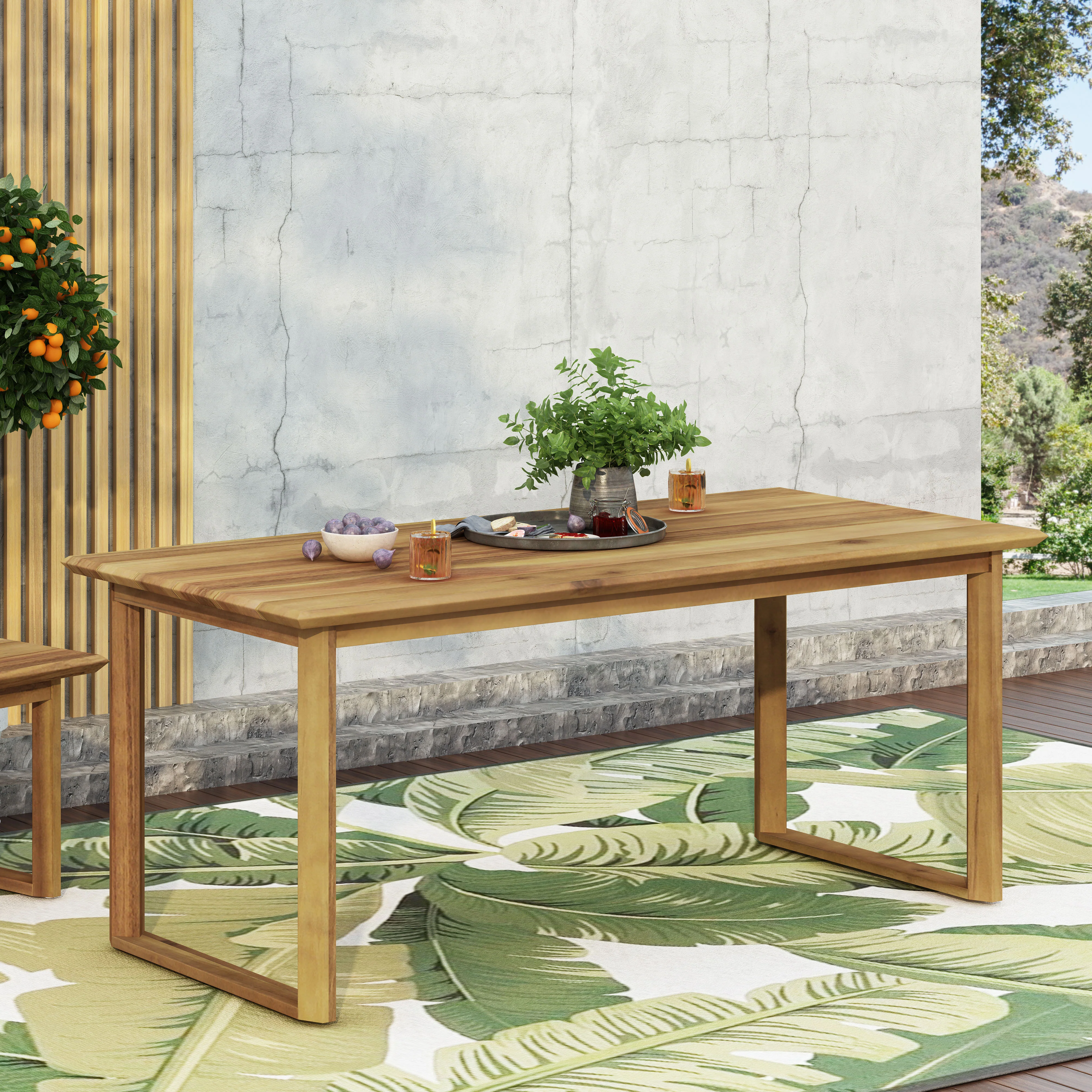 Conifer Outdoor Acacia Wood Dining Table - furnishings