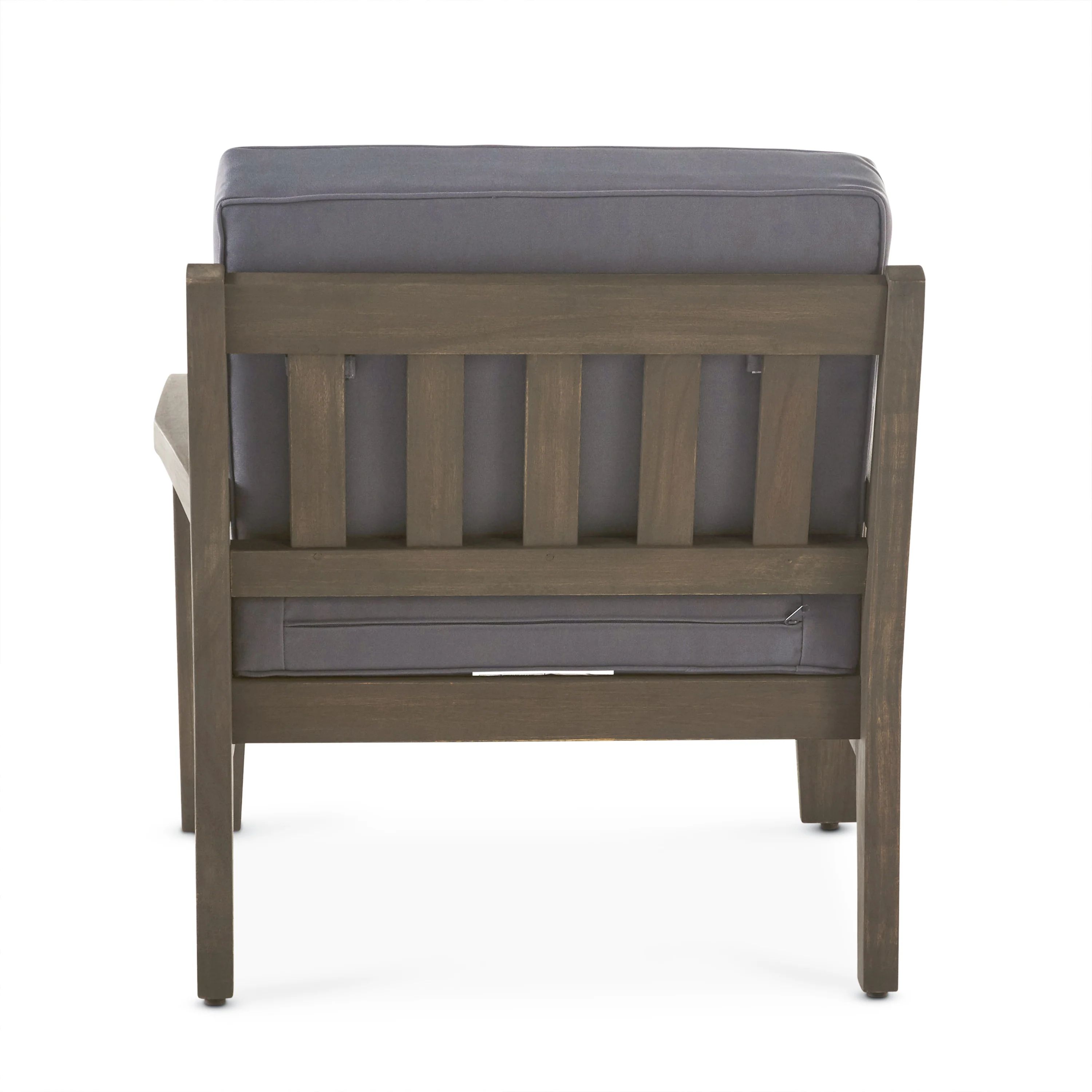 Giselle Outdoor Acacia Wood Club Chairs w/ Water Resistant Cushions - furnishings