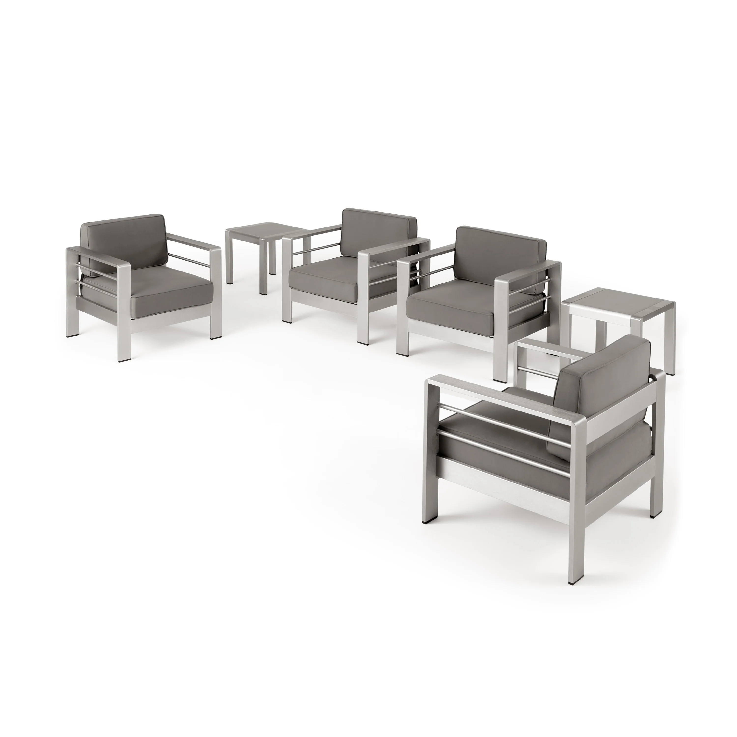 Scalett Coral Outdoor 4 Seater  Club Chair and Table Set - furnishings