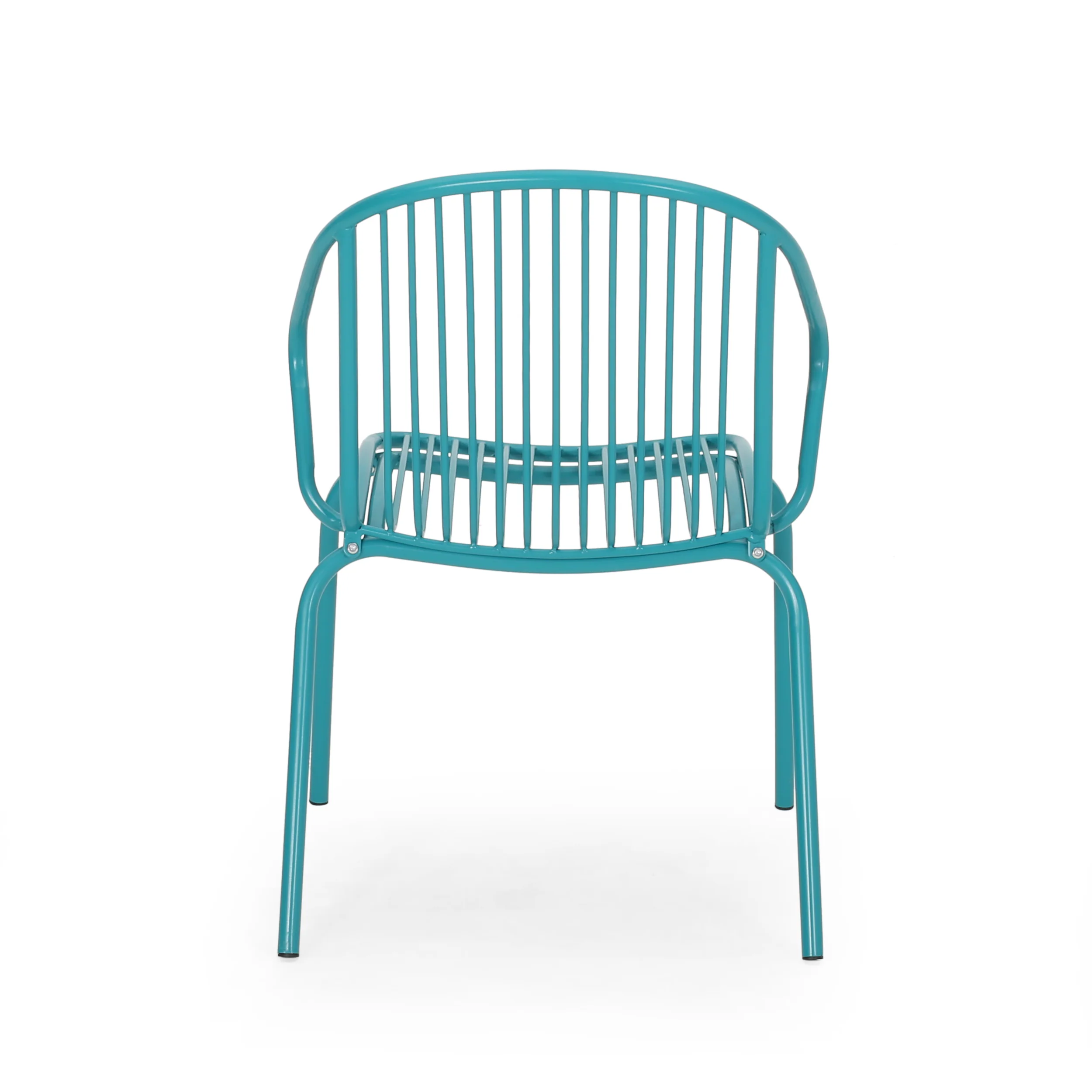 Emily Outdoor Modern Iron Club Chair (Set of 2) - furnishings