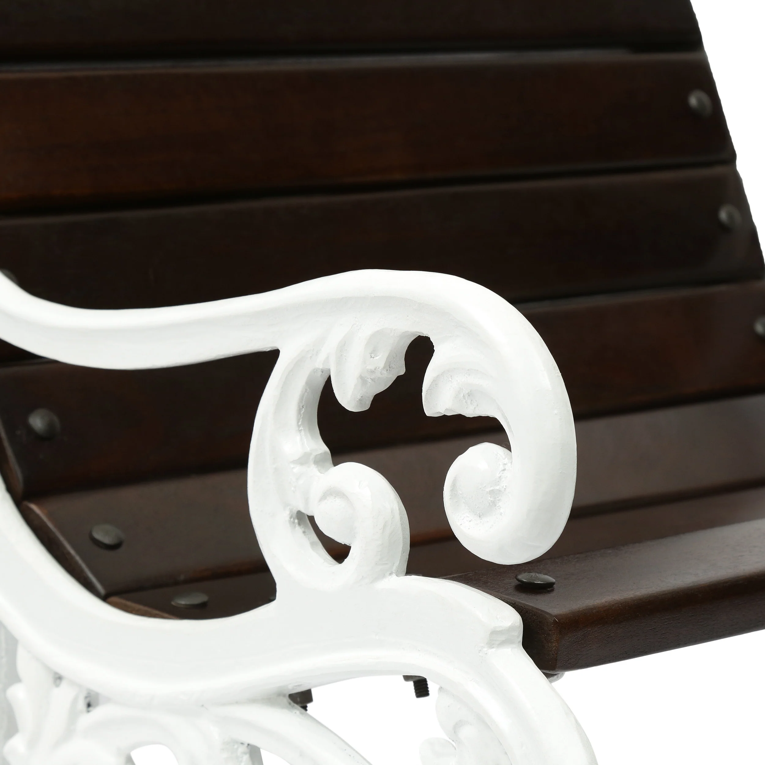 Judith Outdoor Handcrafted Mango Wood Chair, Set of 2, Rustic Brown and White - furnishings