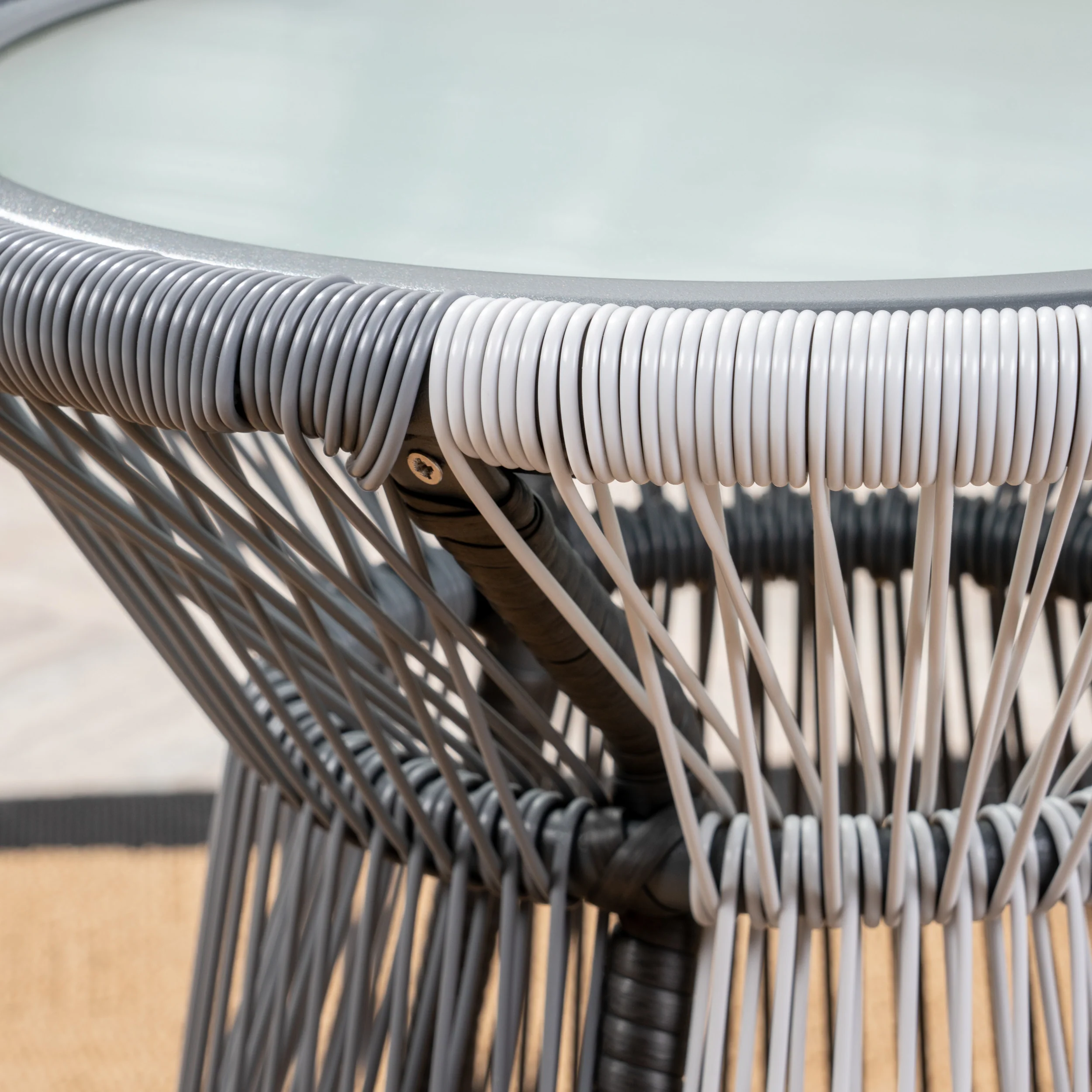 Aiden Outdoor 3 Piece Faux Rattan Chat Set - furnishings