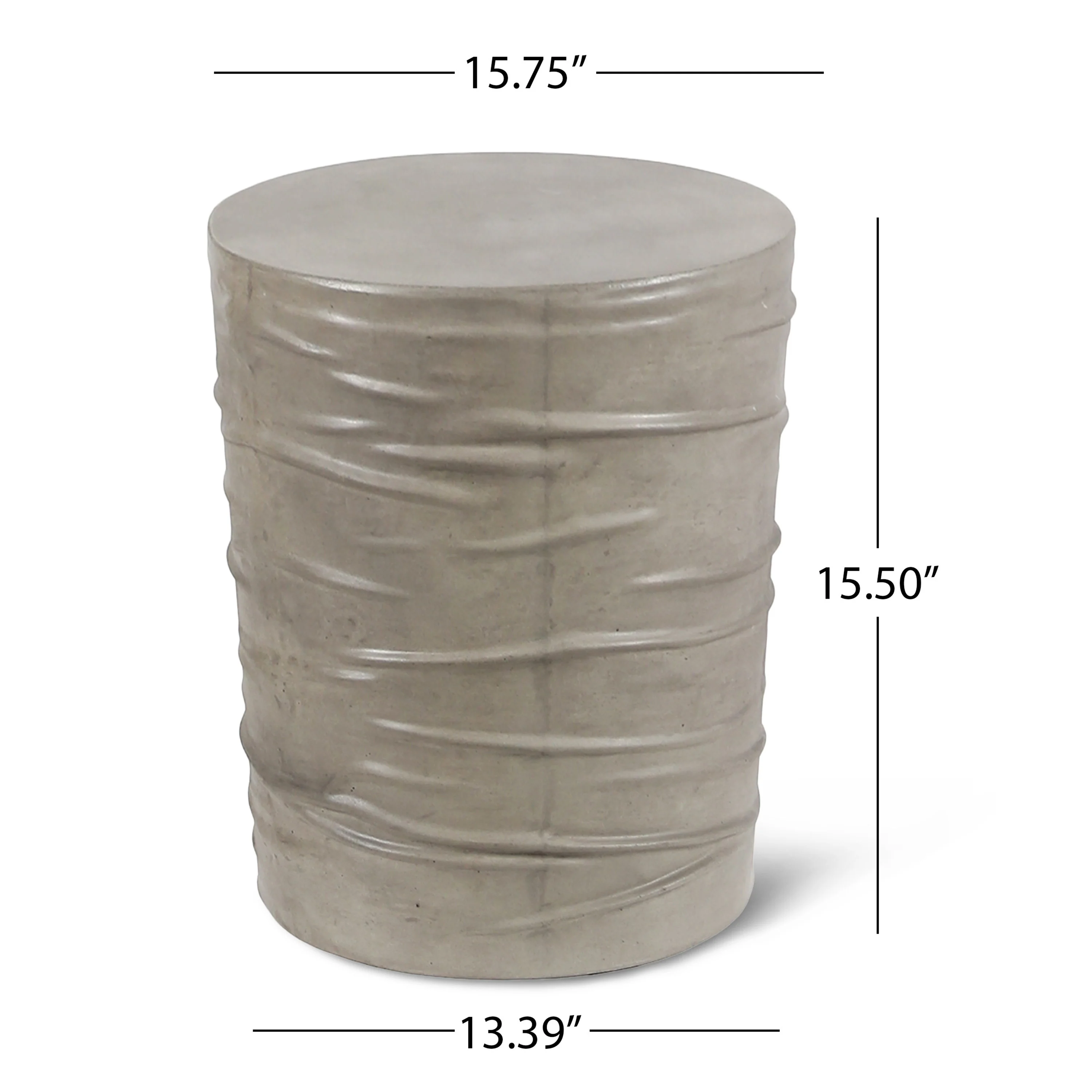 Aubree Outdoor 16-inch Light-Weight Concrete Side Table - furnishings