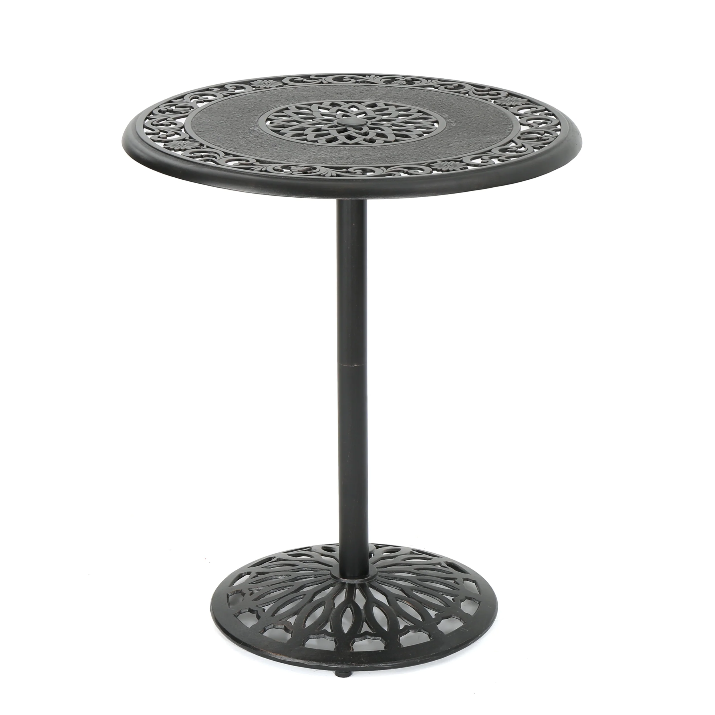 Handel Outdoor Patina Copper Finish Cast Aluminum Bar Table - furnishings