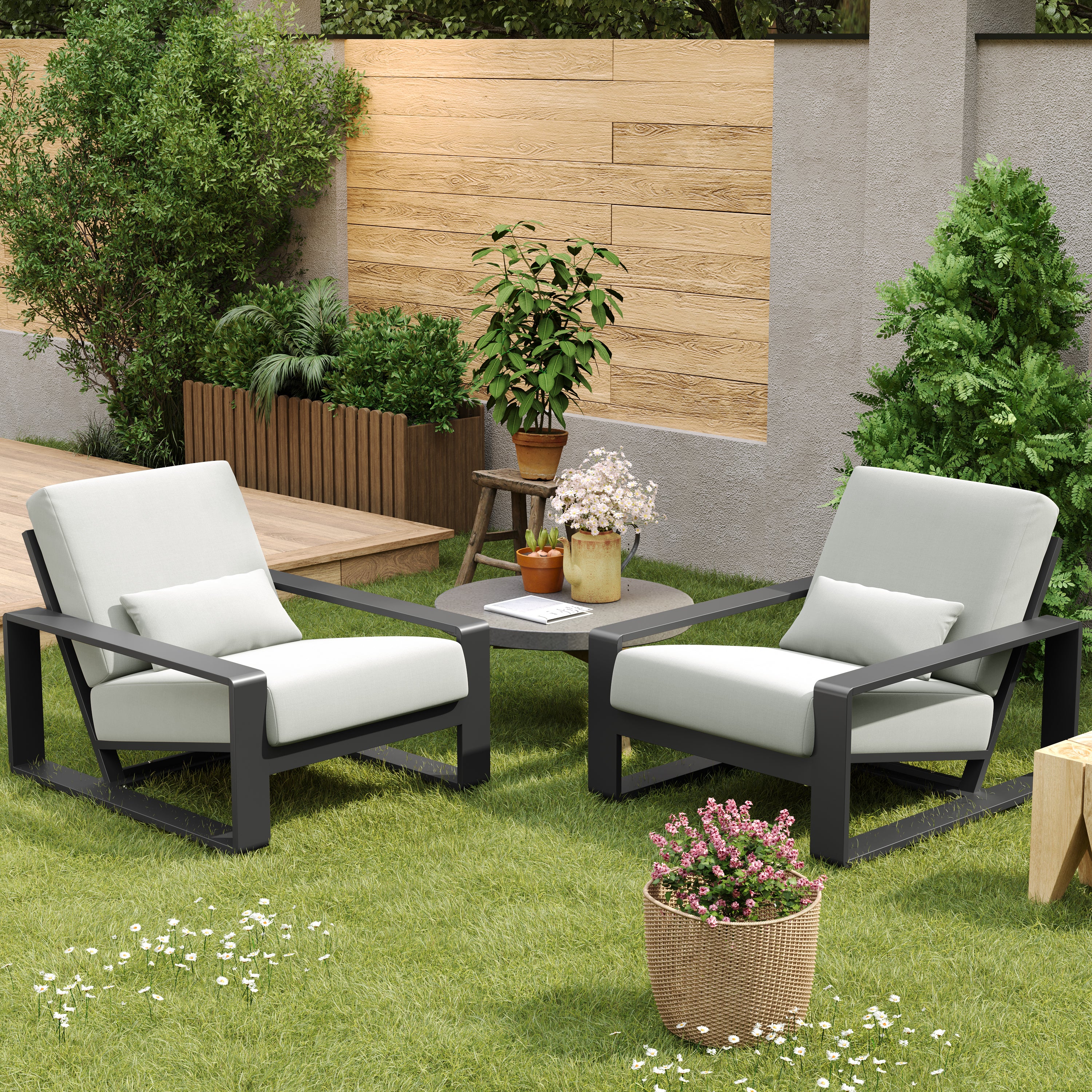 Plata Aluminum Outdoor Lounge & Leisure Chair - furnishings