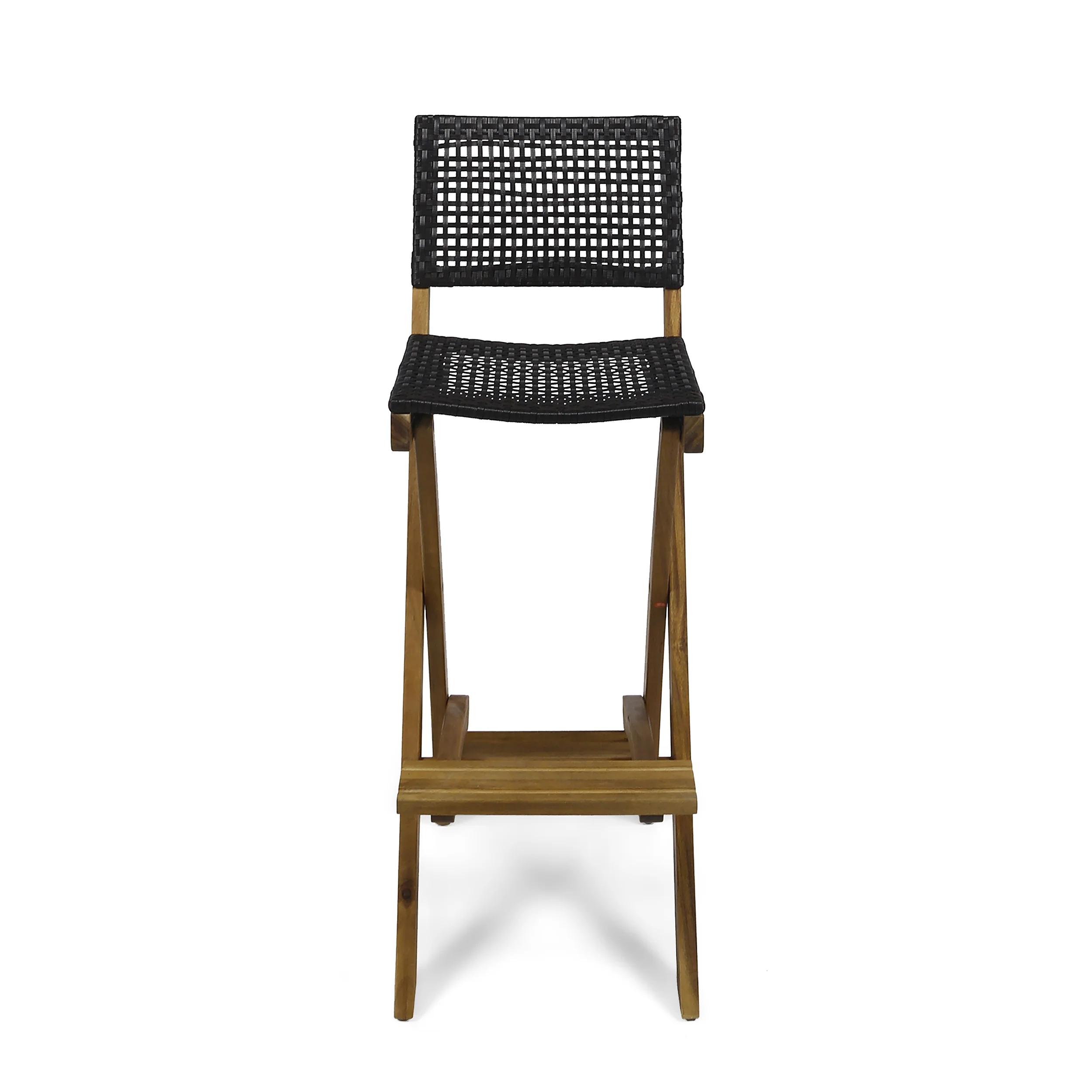 Elizabeth Outdoor Folding Acacia Wood Barstools (Set of 4) - furnishings