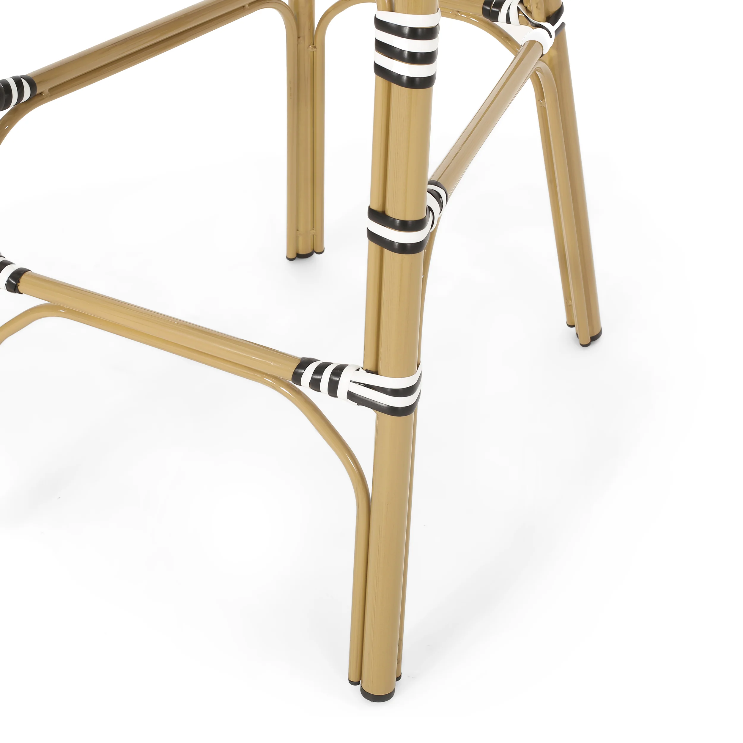 Grelton Outdoor Aluminum French Barstools, Set of 4 - furnishings