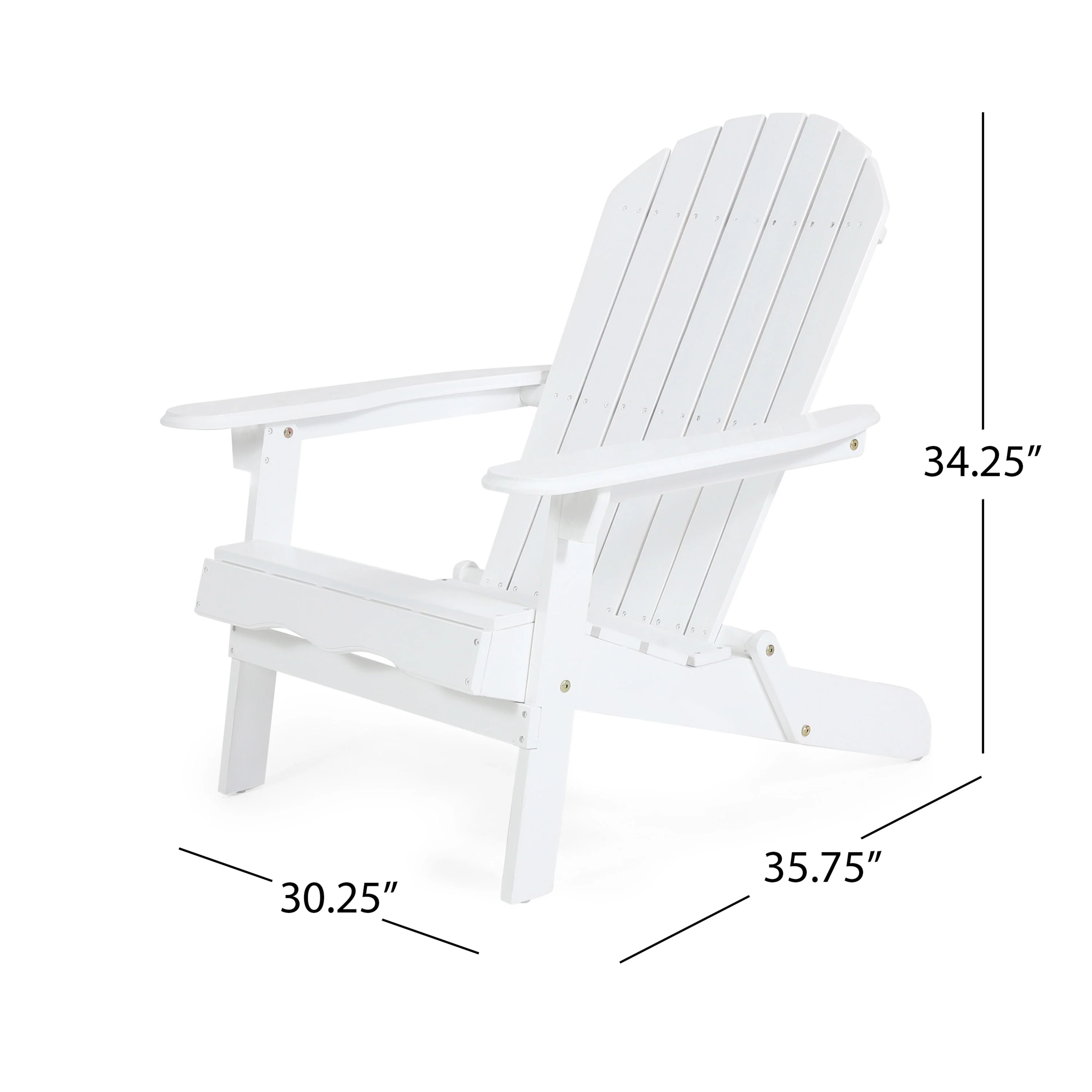 Amenda Outdoor Acacia Wood Folding Adirondack Chairs with Cushions - furnishings