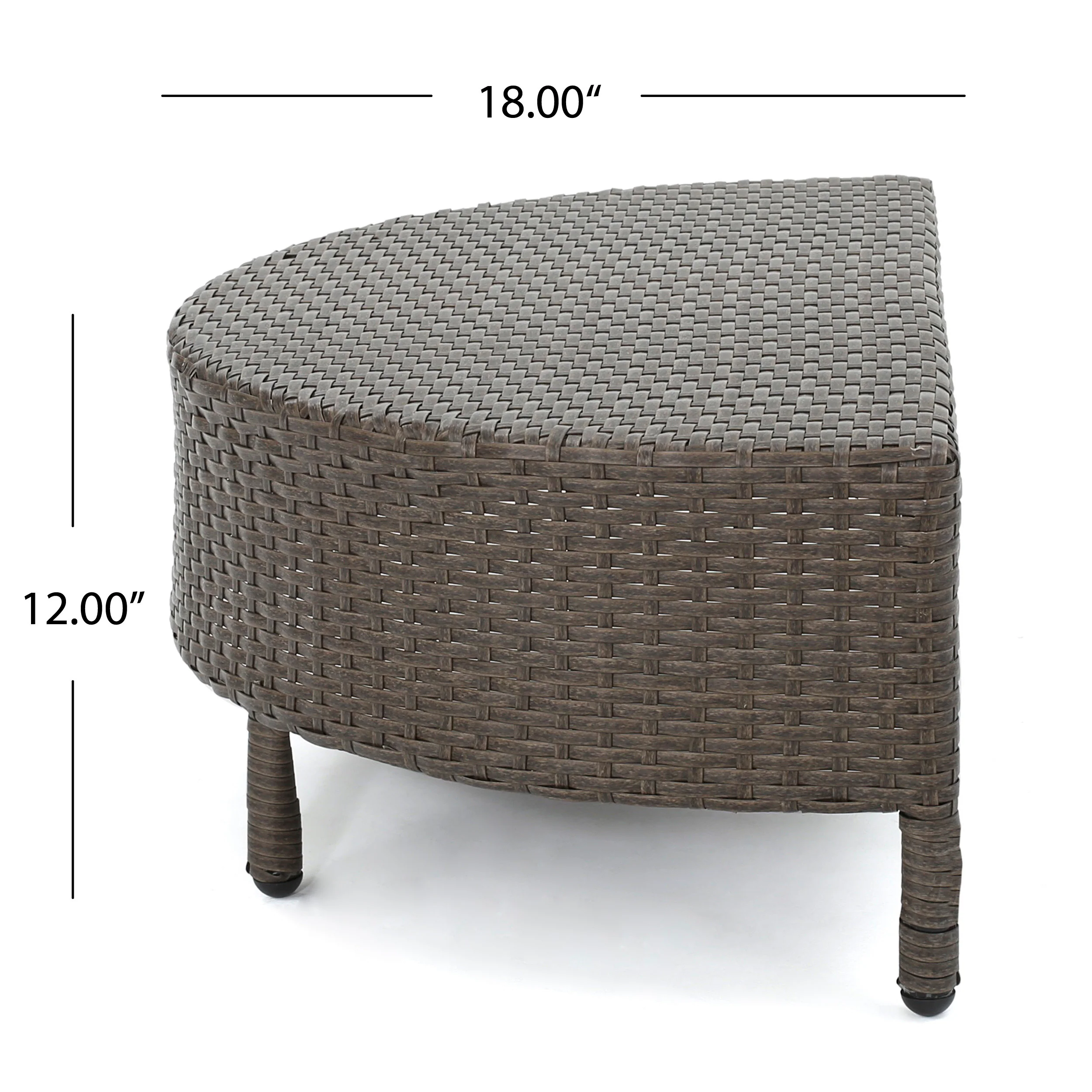 Harper Outdoor Wicker Half-Round Coffee Table - furnishings