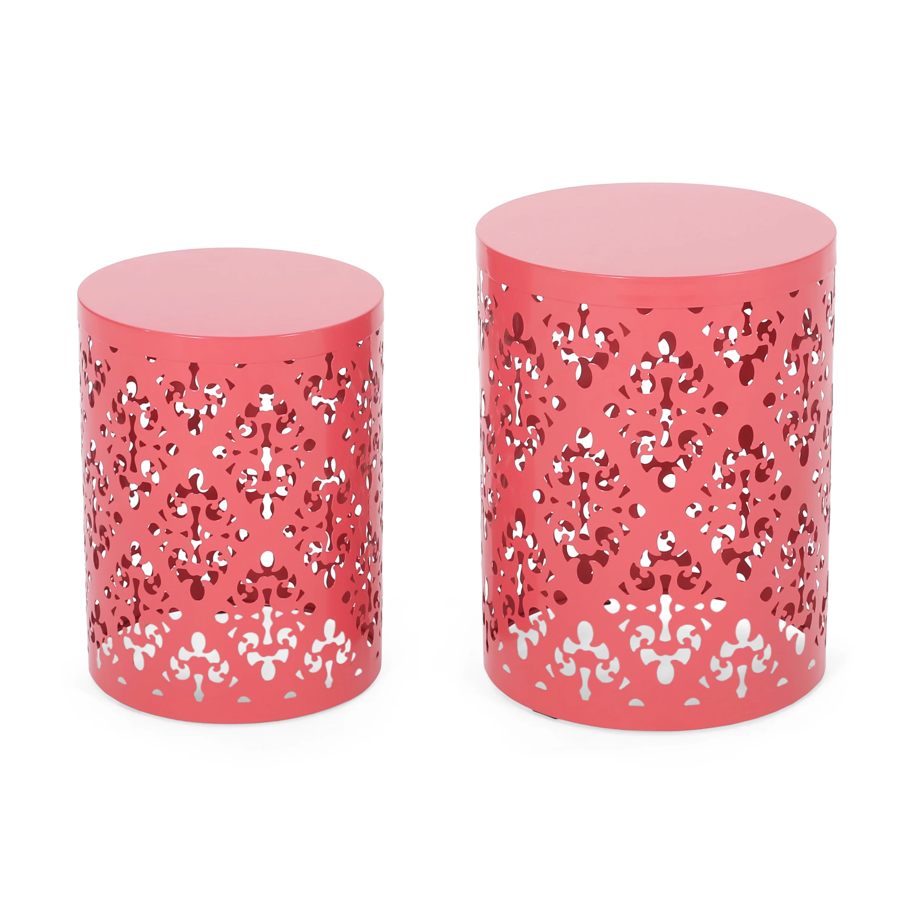 Verdugo Outdoor Metal Side Tables, Set of 2 - furnishings