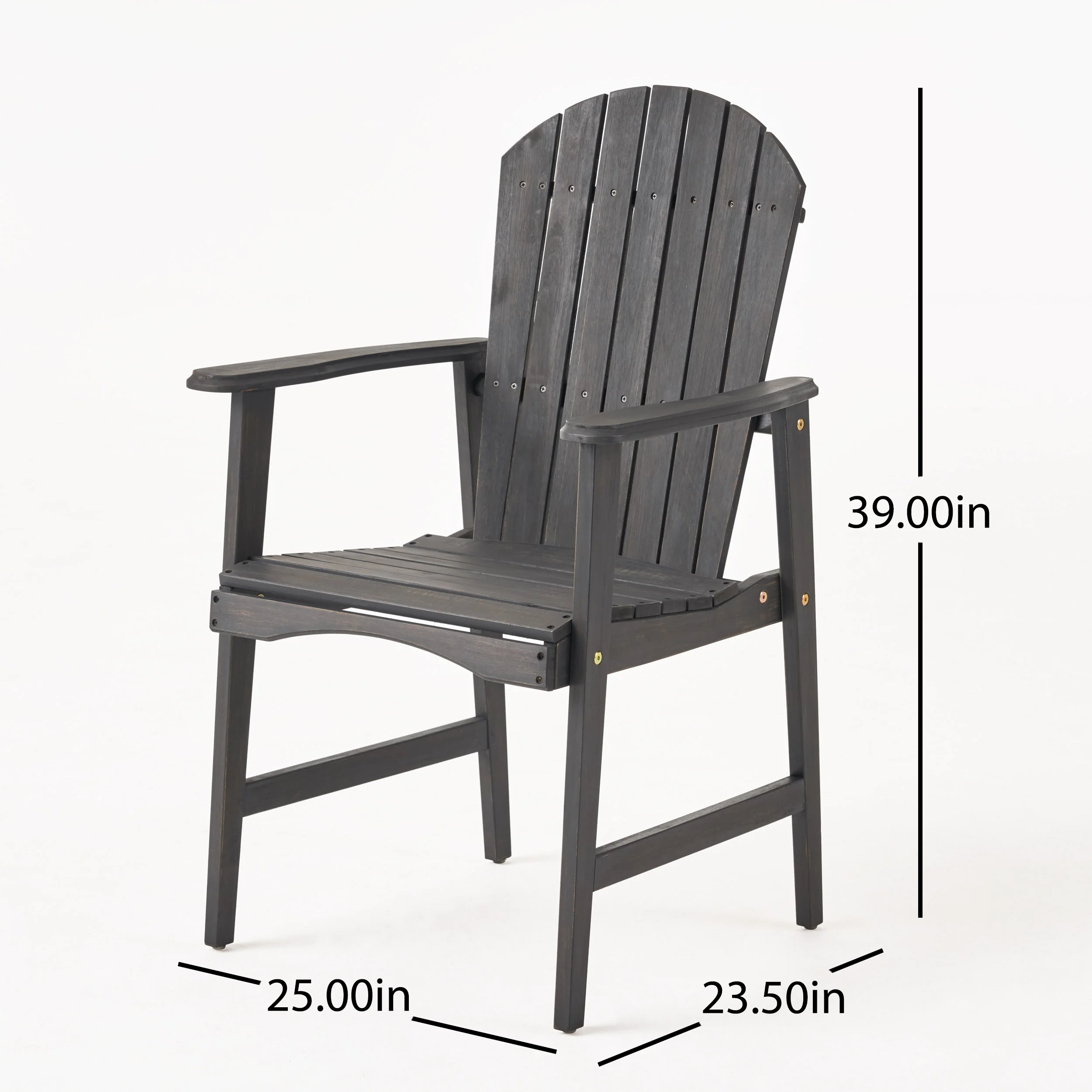 Ace Outdoor 6 Seater Acacia Wood Adirondack Dining Set - furnishings
