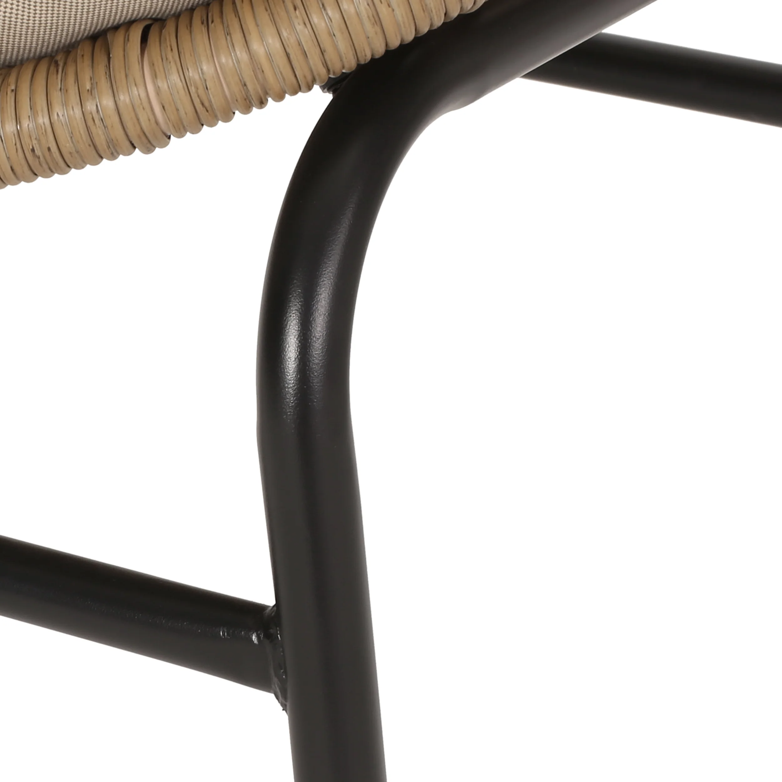 Dero Outdoor Wicker Dining Chairs with Cushion, Set of 2, Light Brown and Beige - furnishings