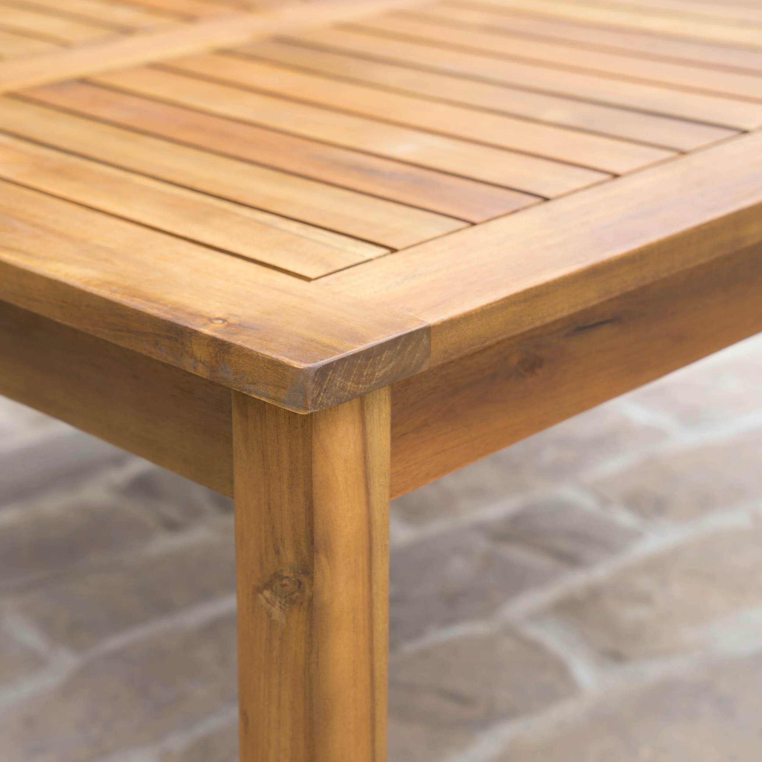 Capri Outdoor Teak Fnished Acacia Wood Coffee Table - furnishings