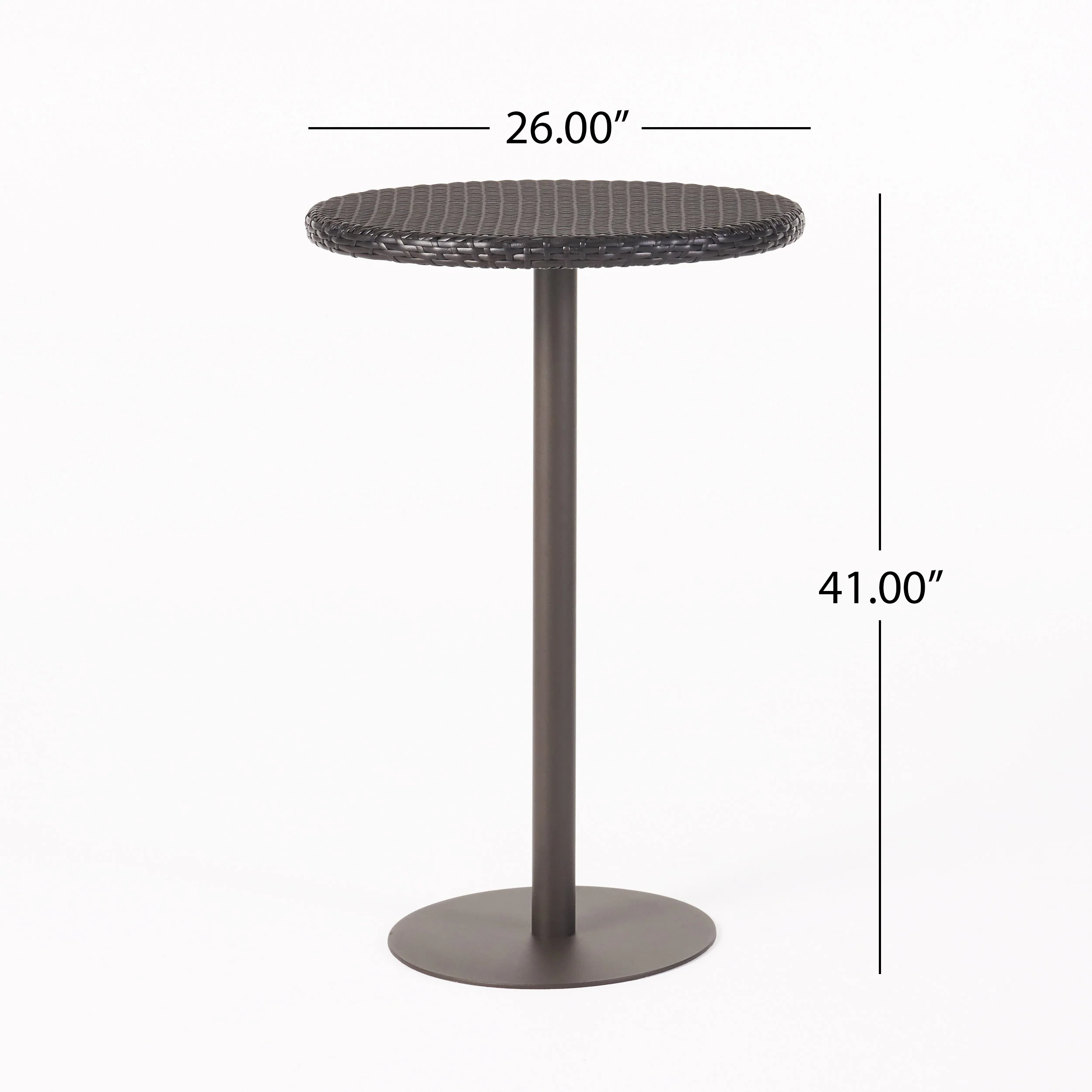 Stetta Outdoor 3 Piece Round Multi-brown Wicker Bar Set - furnishings