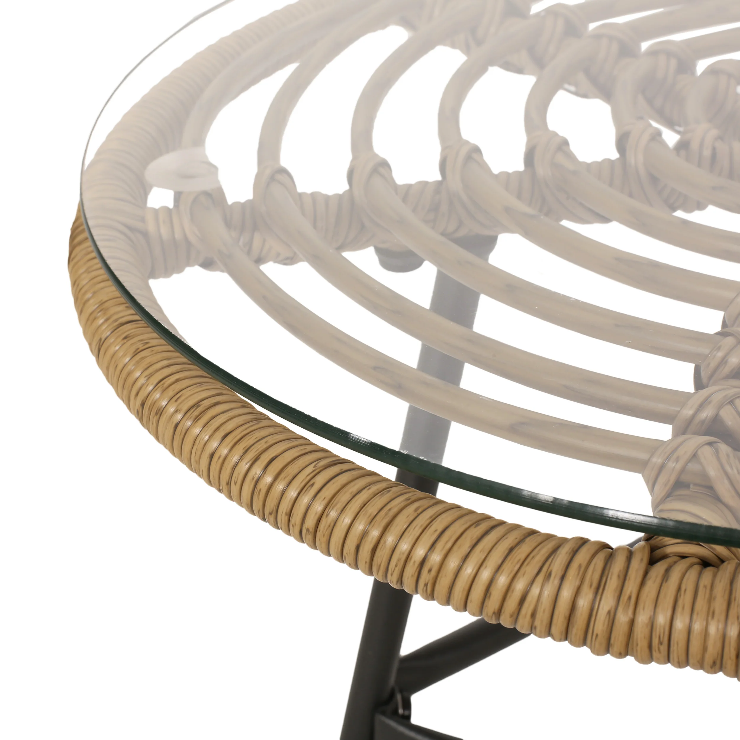 Kiante Outdoor 3 Piece Wicker Chat Set - furnishings