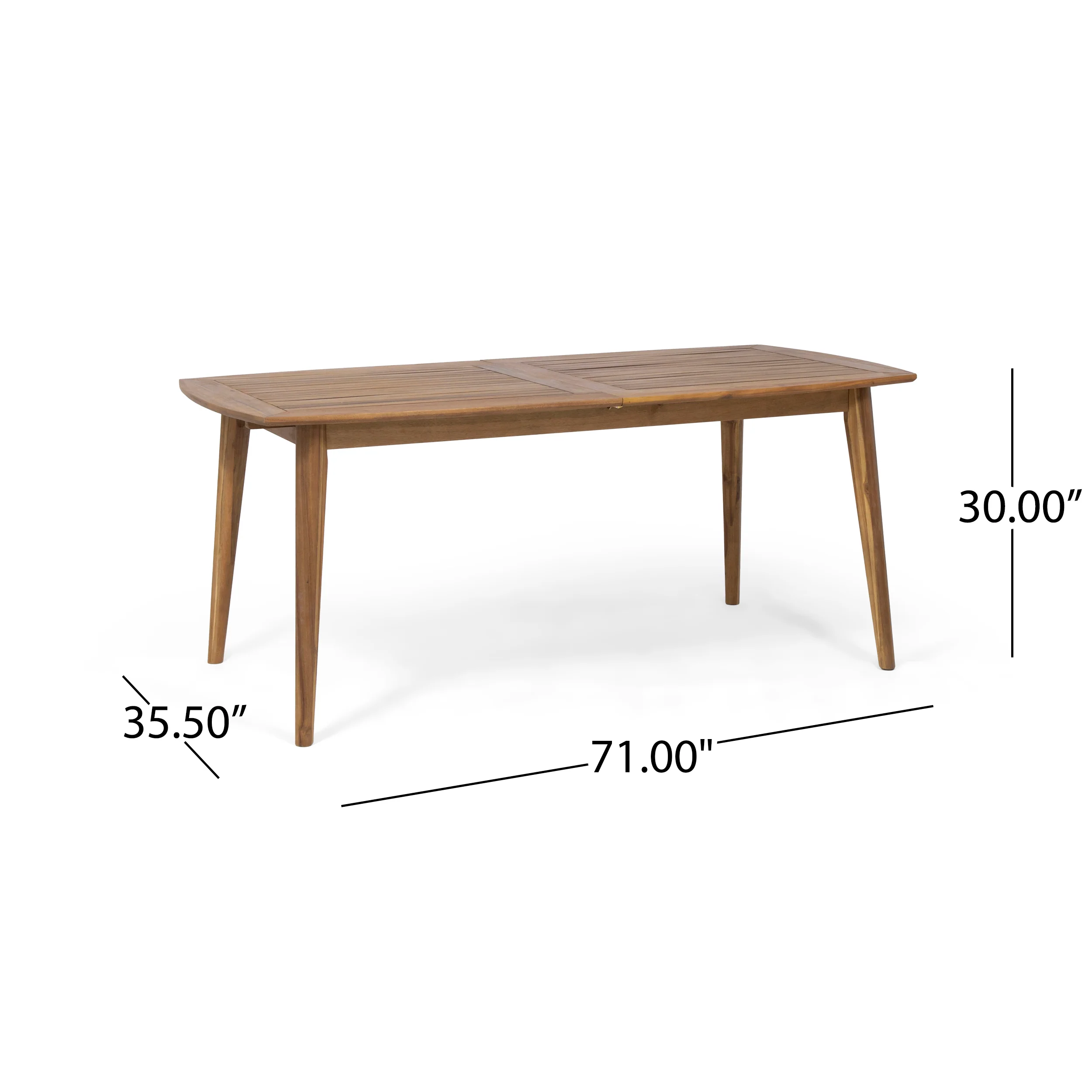 Stanford Outdoor Acacia Wood Expandable Dining Table - furnishings