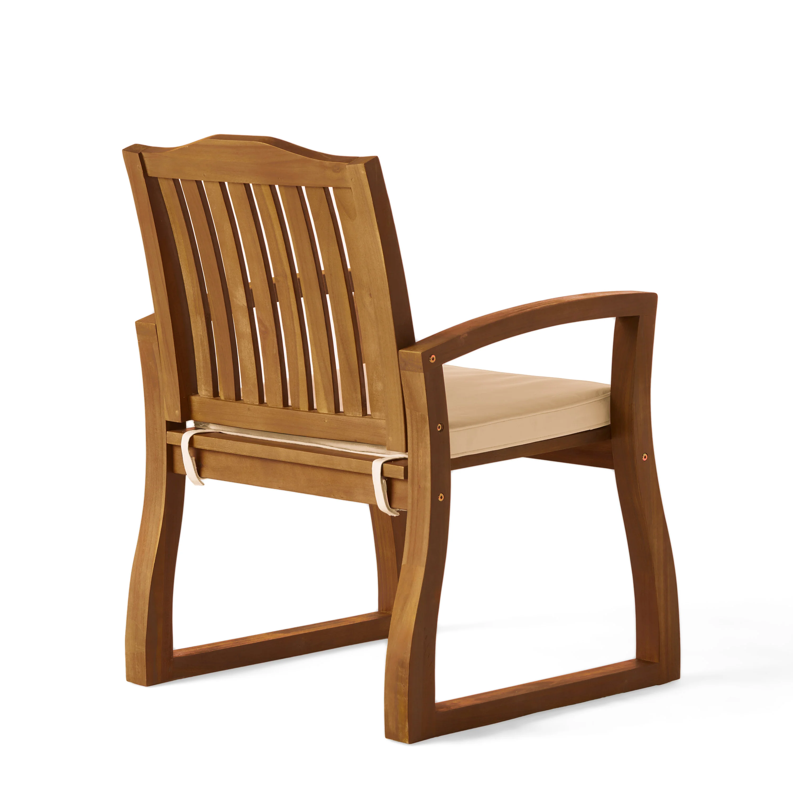 Tampa Teak Finish Acacia Wood Outdoors Dining Chairs (Set of 2) - furnishings