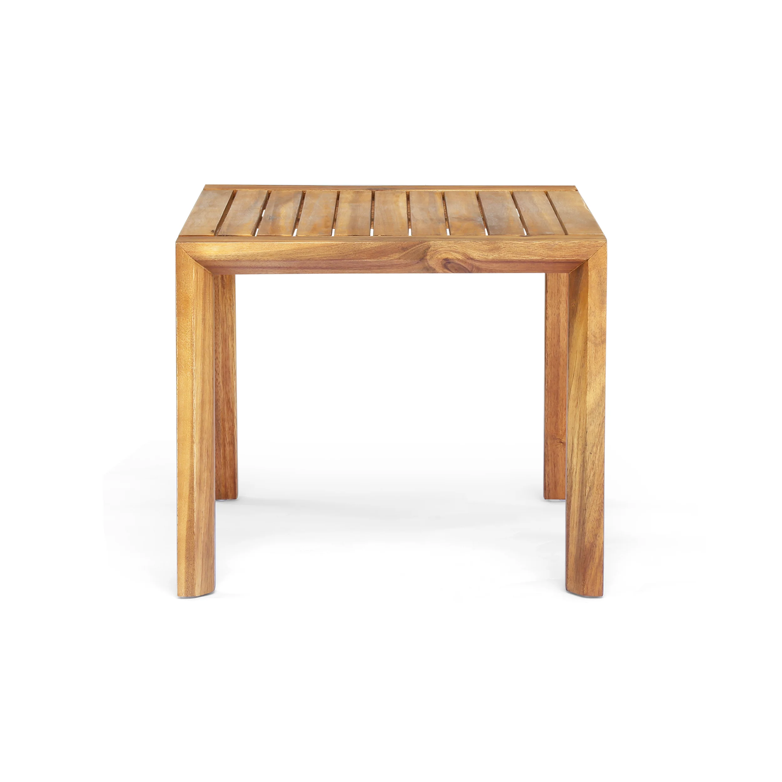 Ludwig Outdoor Acacia Wood 3 Piece Chat Set with Cushions - furnishings