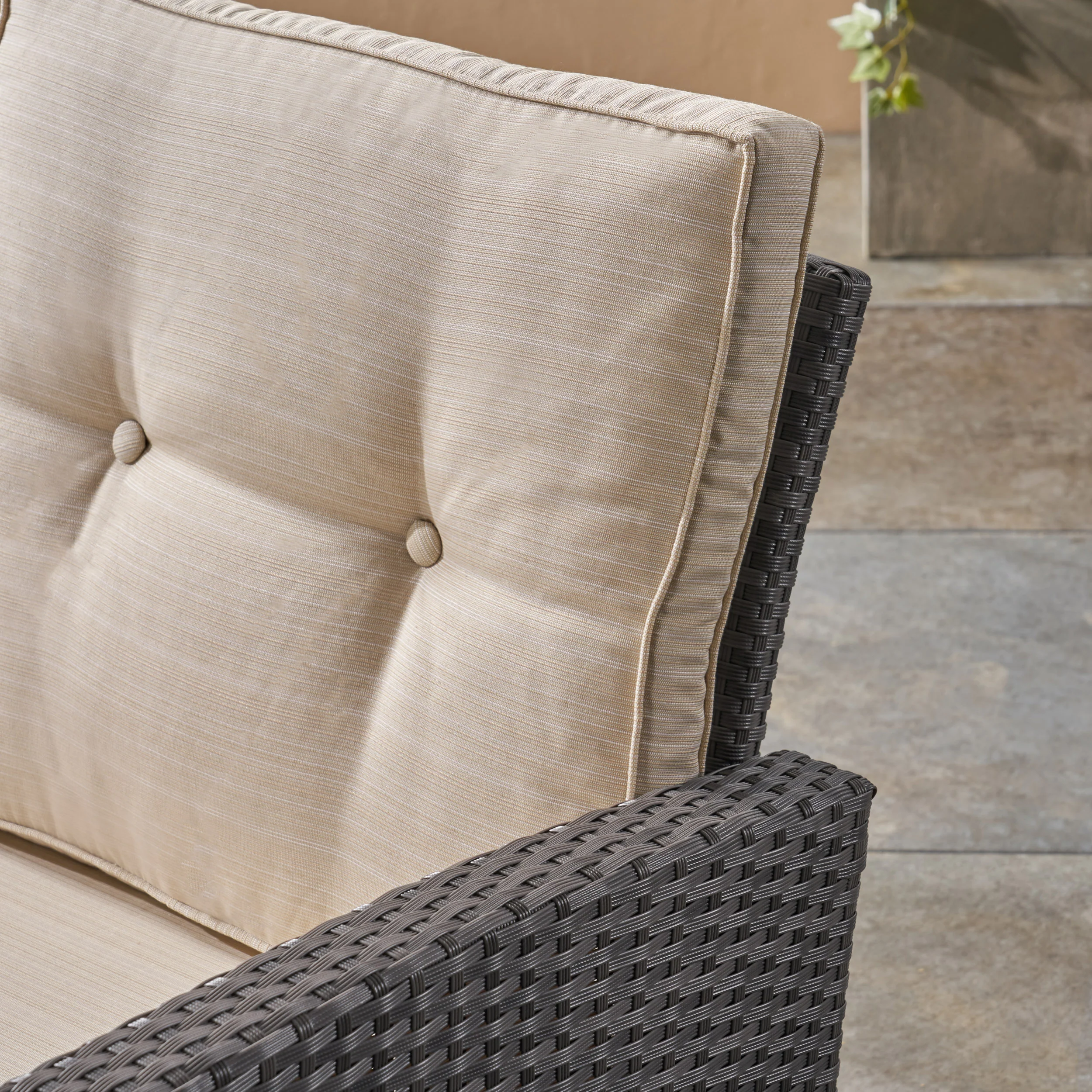 Amigo Outdoor 3 Seater Wicker Sofa - furnishings