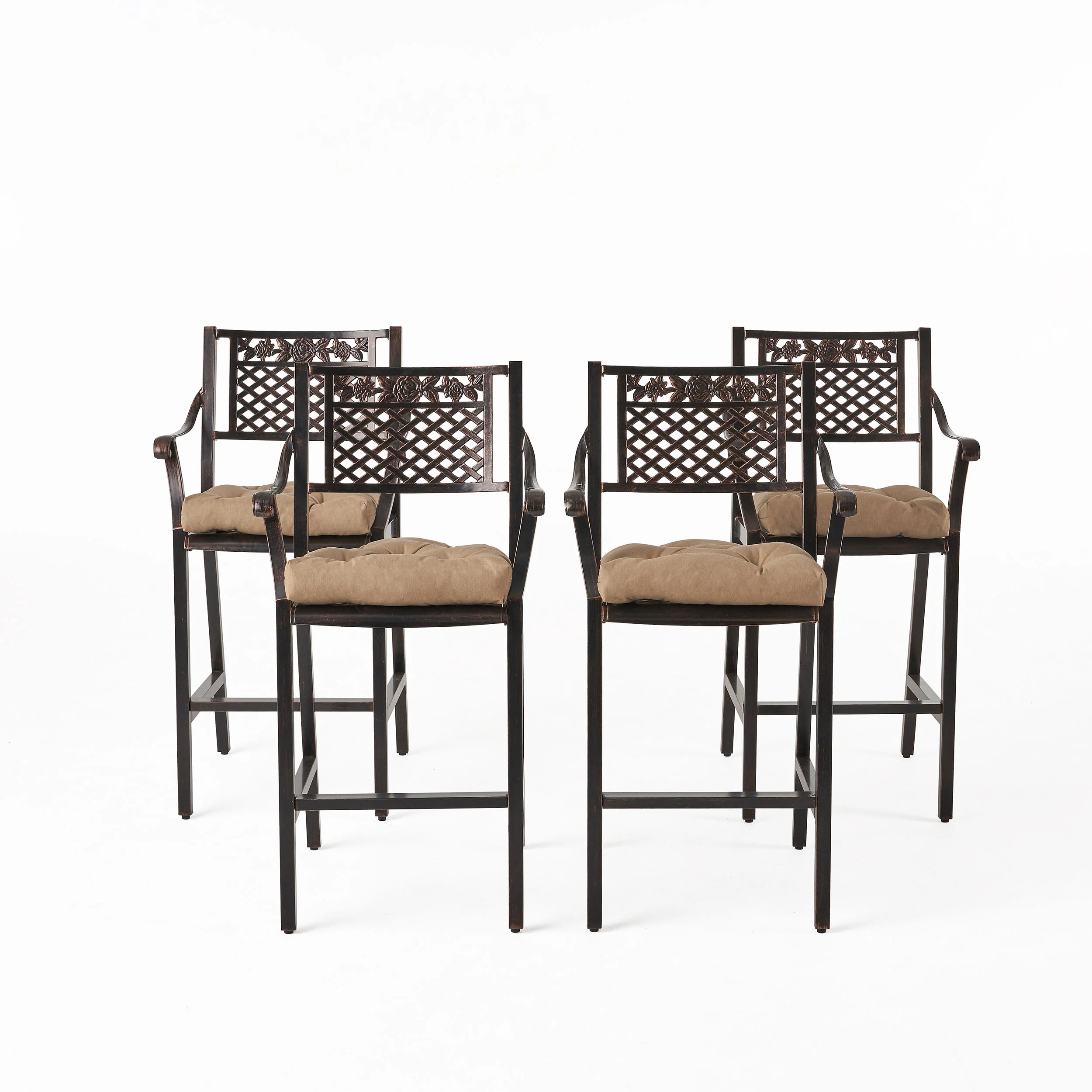 Vista Outdoor Barstool with Cushion (Set of 4) - furnishings
