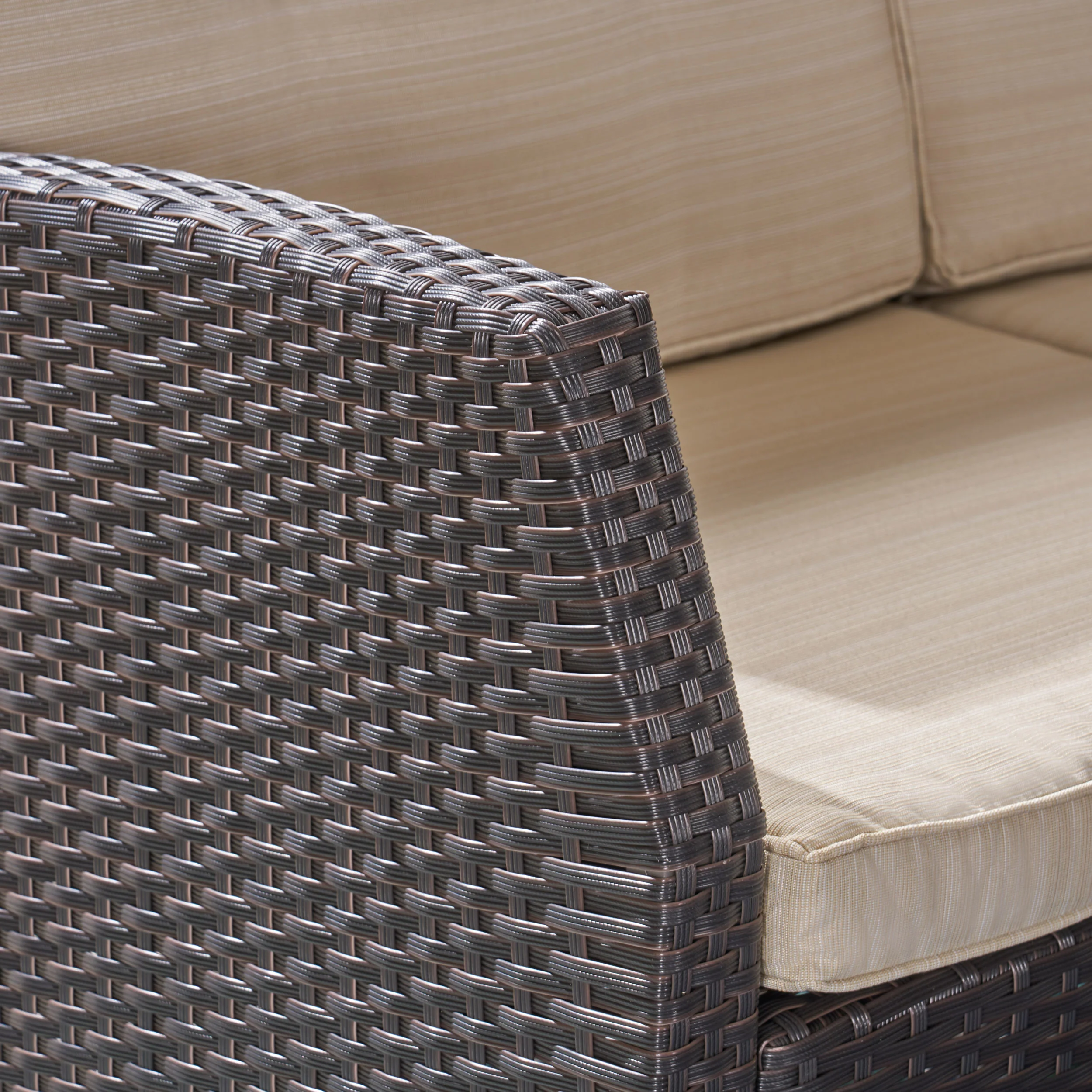 Amigo Outdoor 3 Seater Wicker Sofa - furnishings
