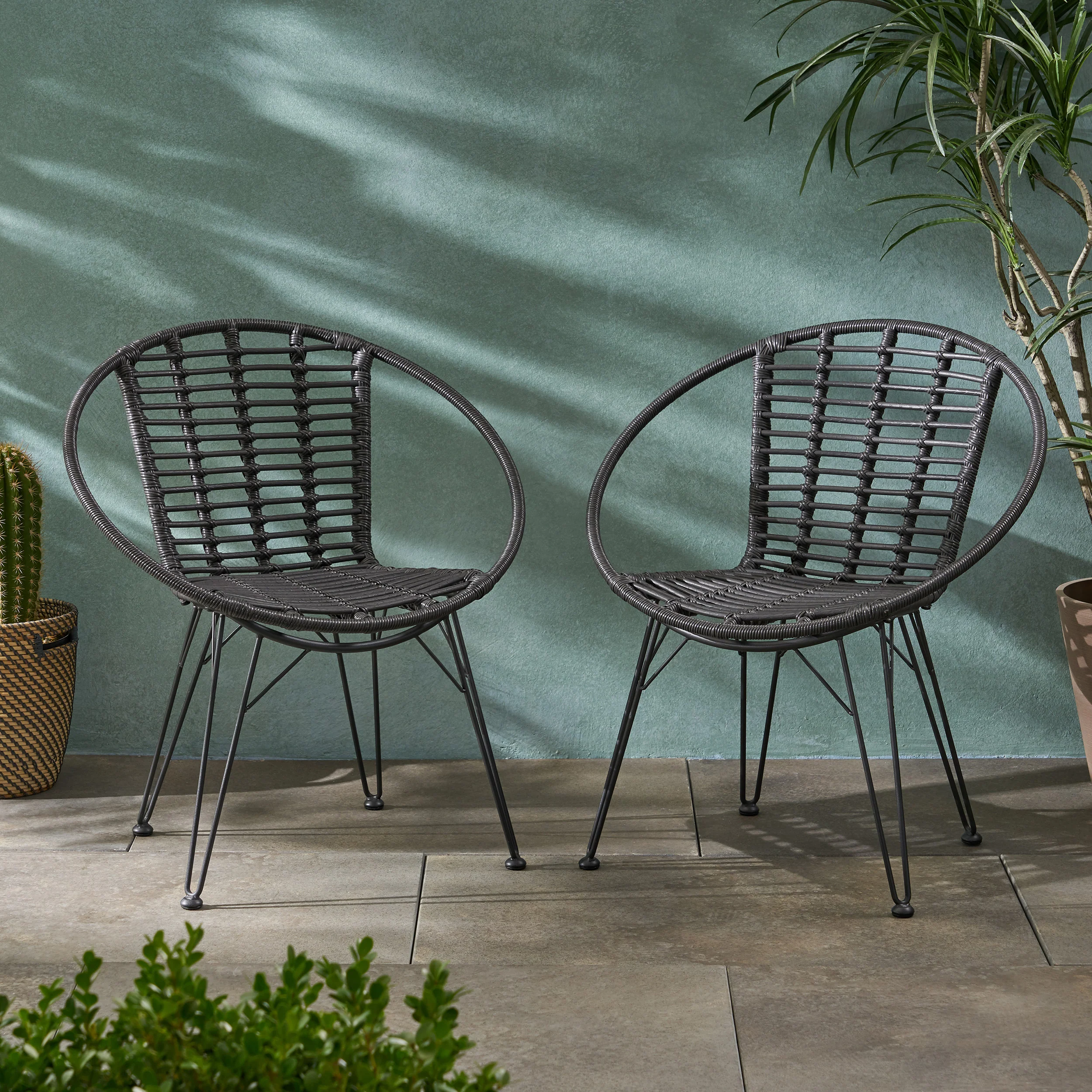 Winnie Outdoor Wicker Dining Chairs (Set of 2) - furnishings