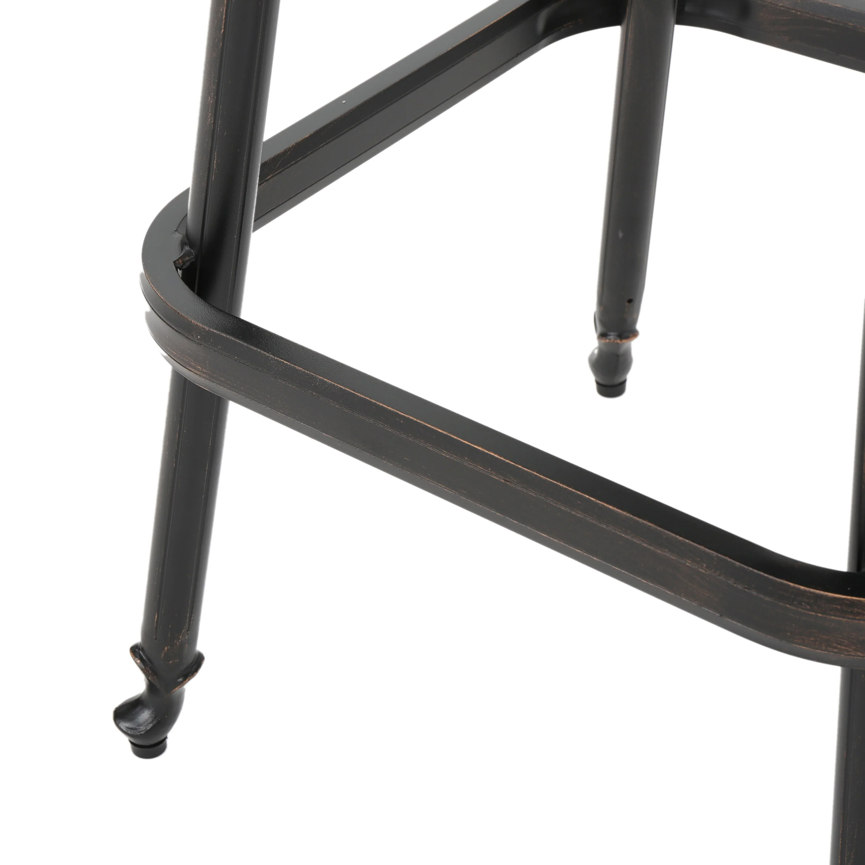 Arianna Outdoor Aluminum Bar Set with Patina Copper Finish - furnishings