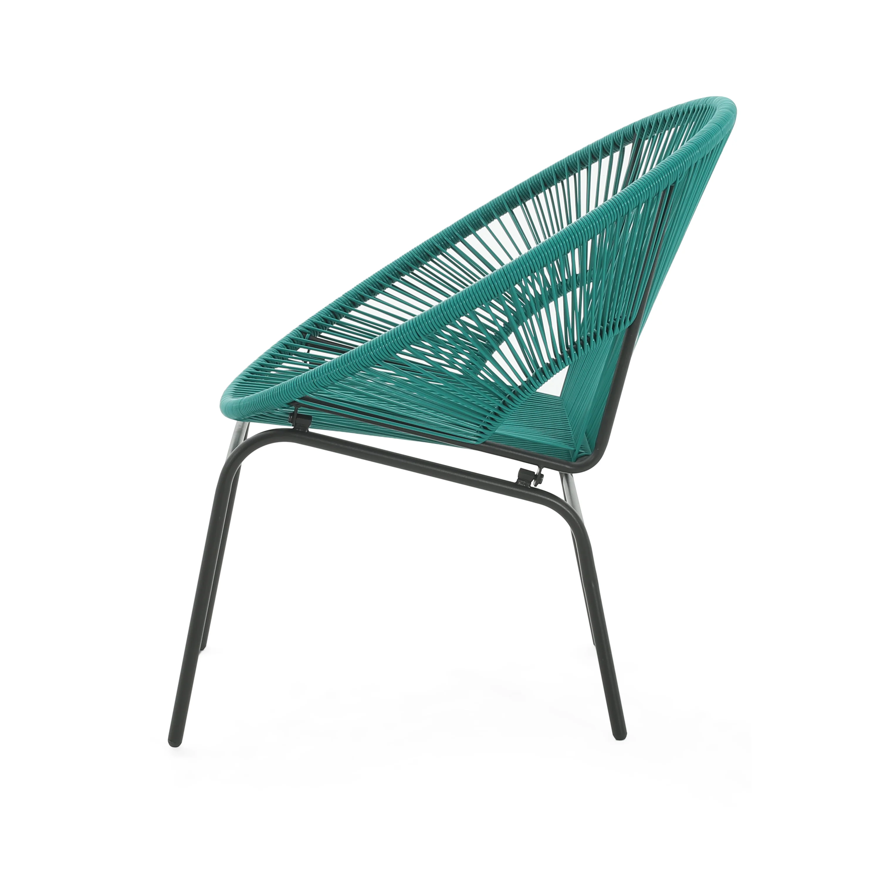 Carver Indoor & Outdoor Acapulco Weave Faux Rattan Club Chairs (Set of 2) - furnishings