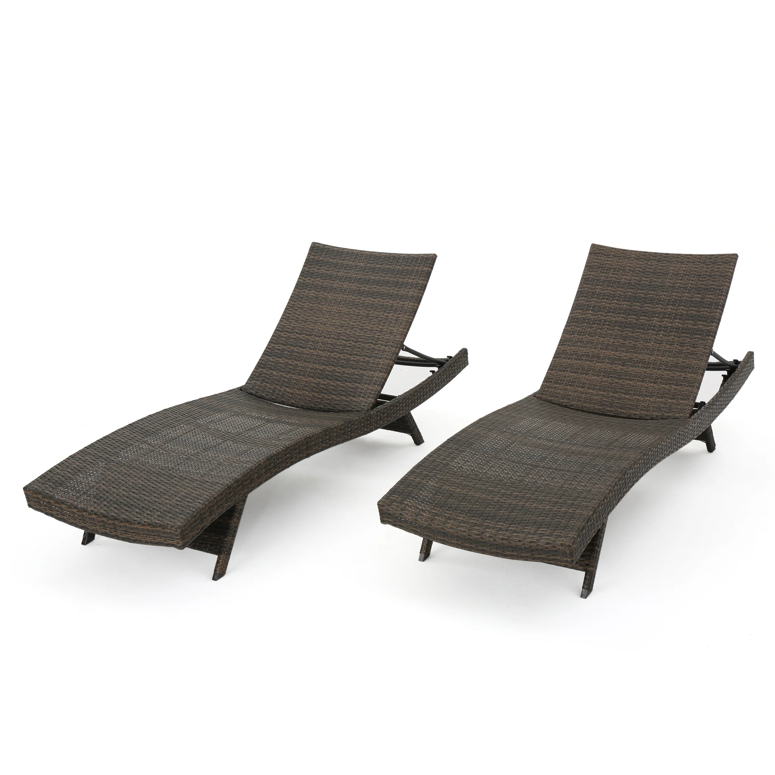 Thira Outdoor Modern Adjustable Wicker Chaise Lounge Chair - furnishings