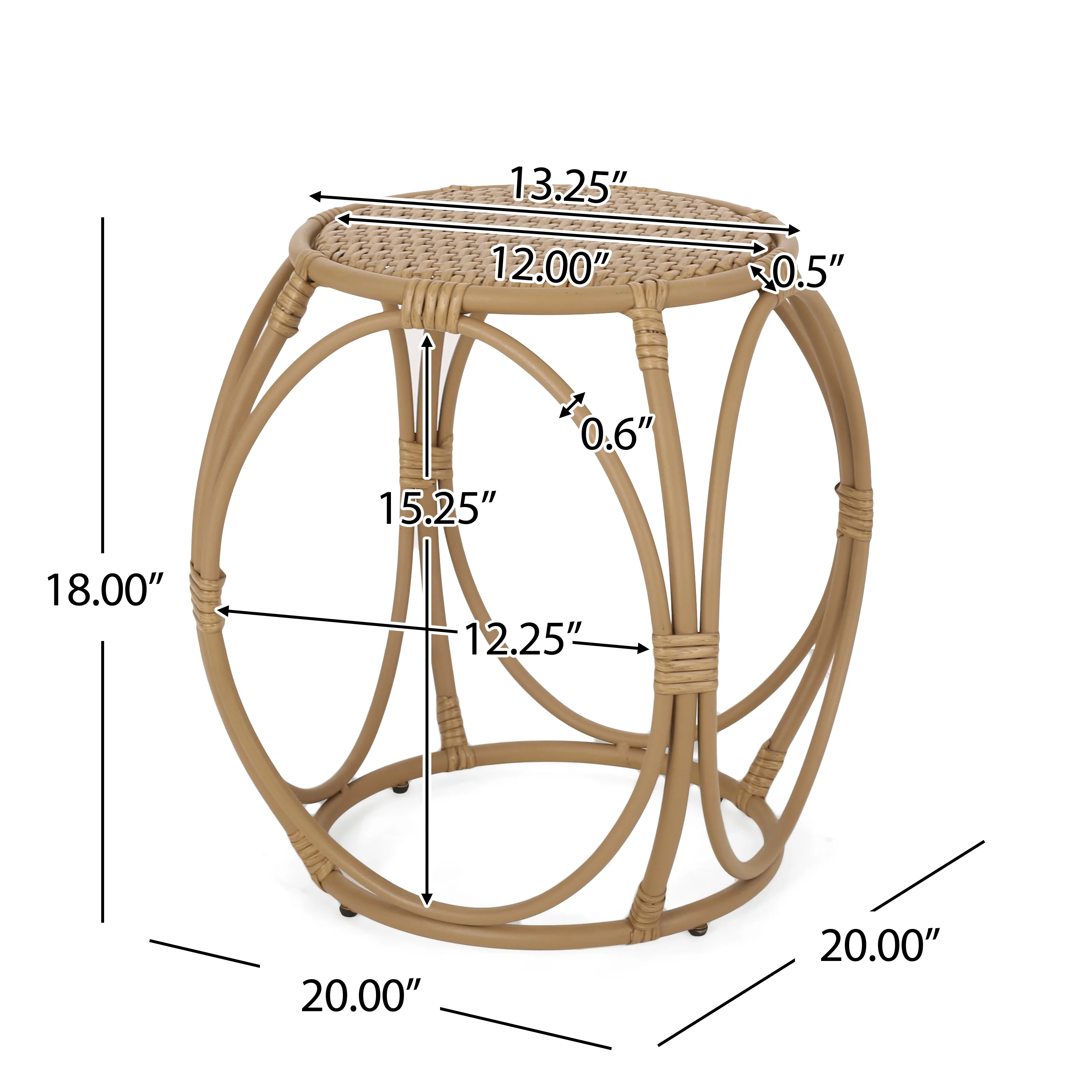 Coston Outdoor Wicker Side Table - furnishings
