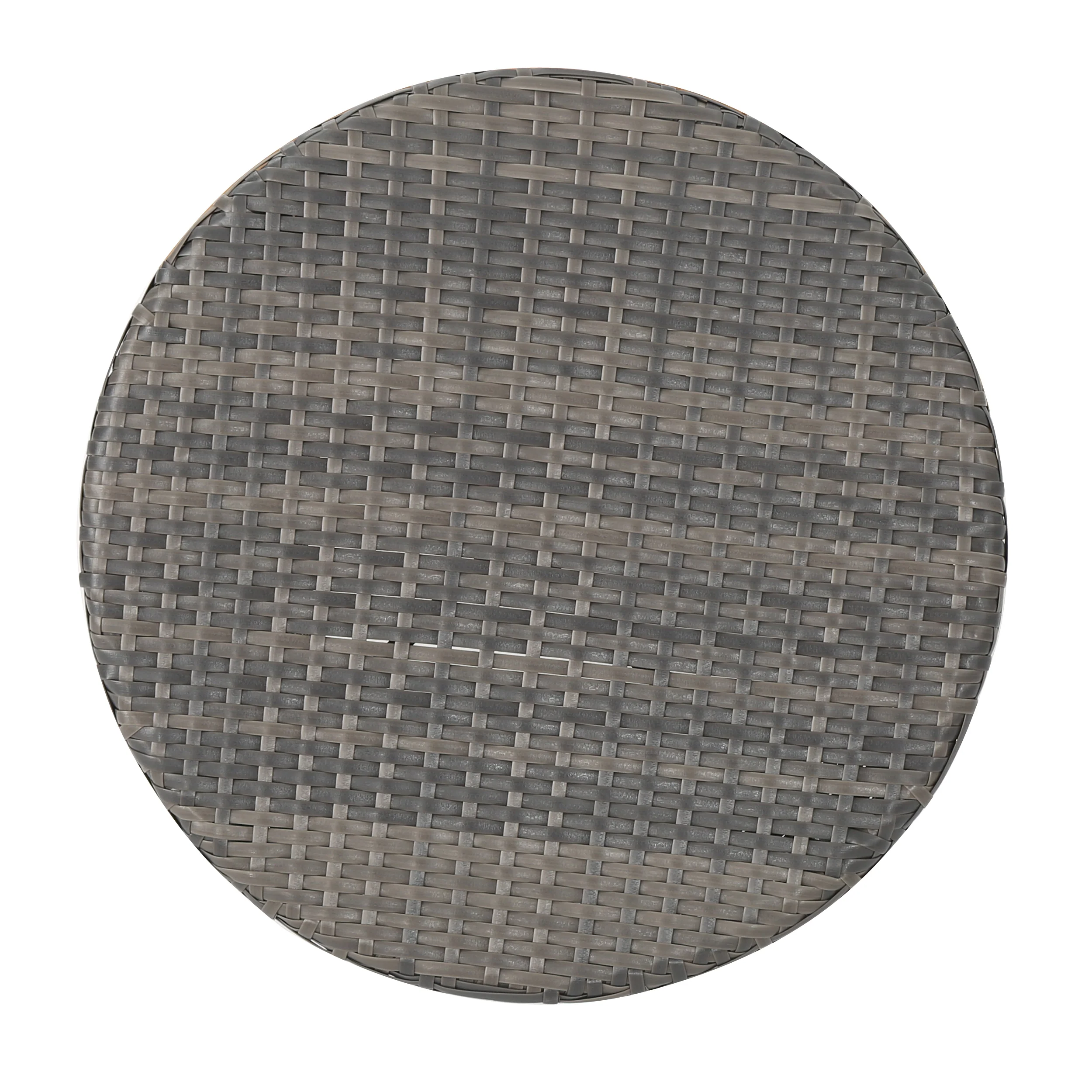 Lorenzo Outdoor Grey Wicker Side Table - furnishings