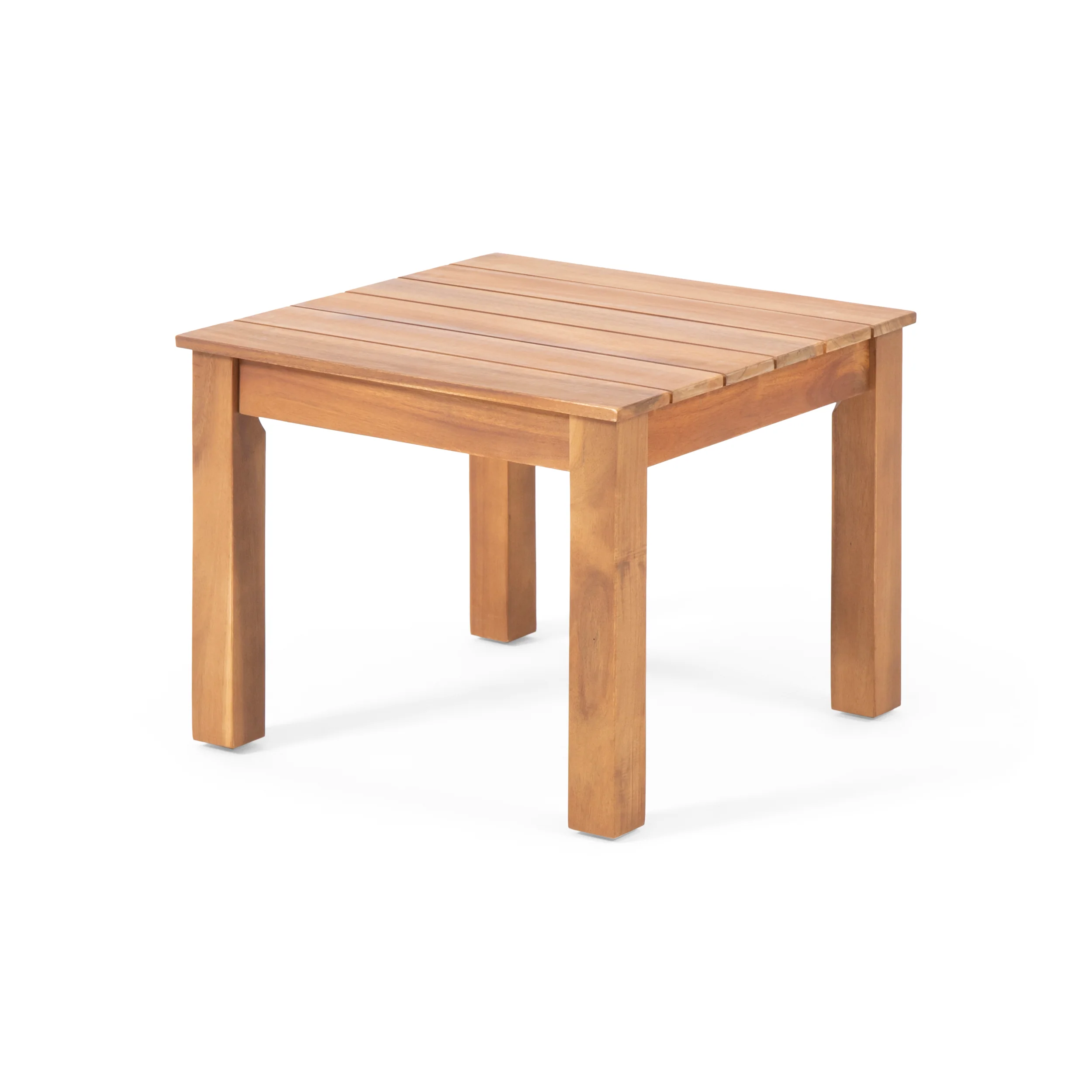 Avacyn Outdoor Mid-Century Modern Acacia Wood 2 Seater Chat Set with Ottomans - furnishings