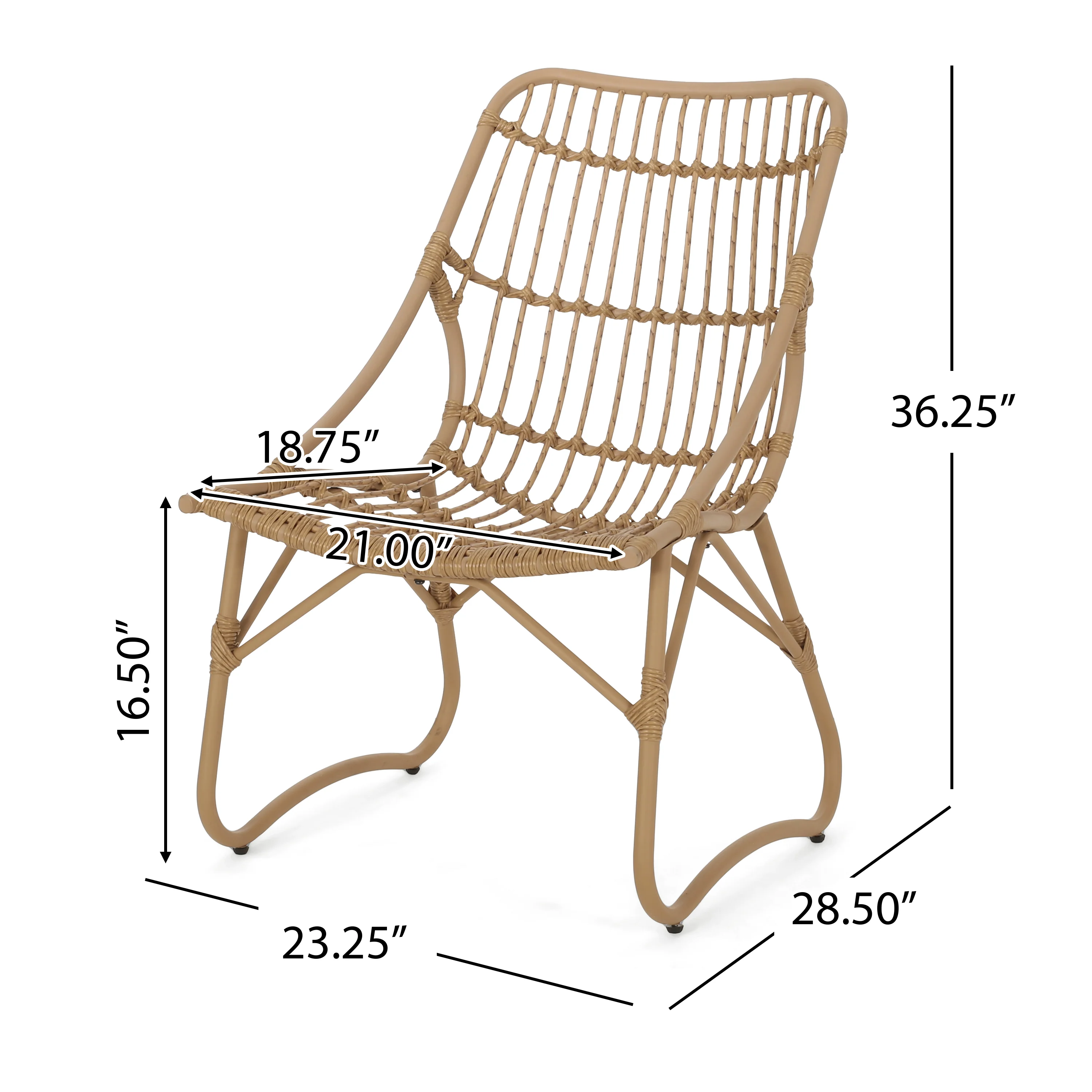 Benfield Outdoor Wicker Accent Chairs, Set of 2 - furnishings