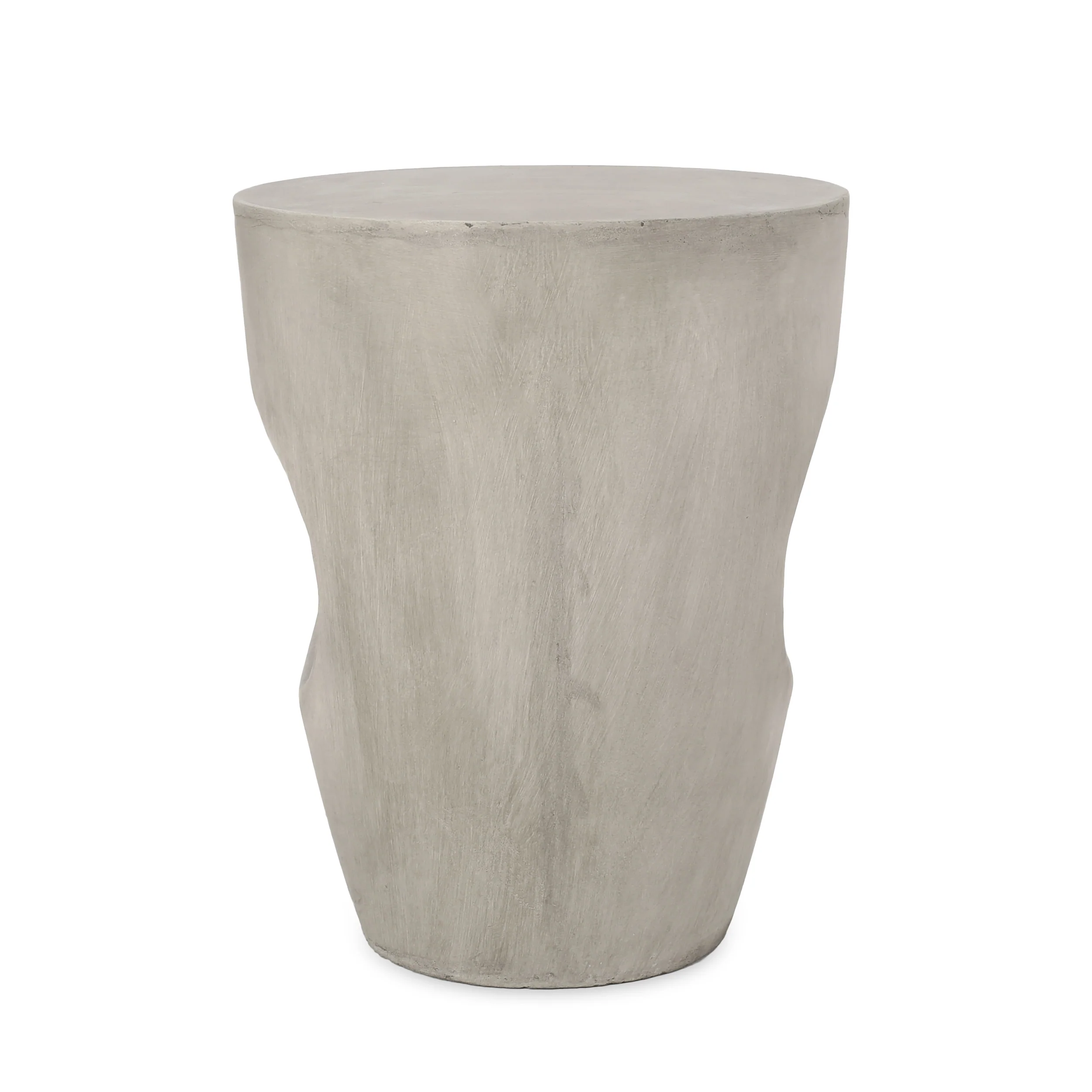 Columbus Outdoor Contemporary Lightweight Concrete Accent Side Table - furnishings