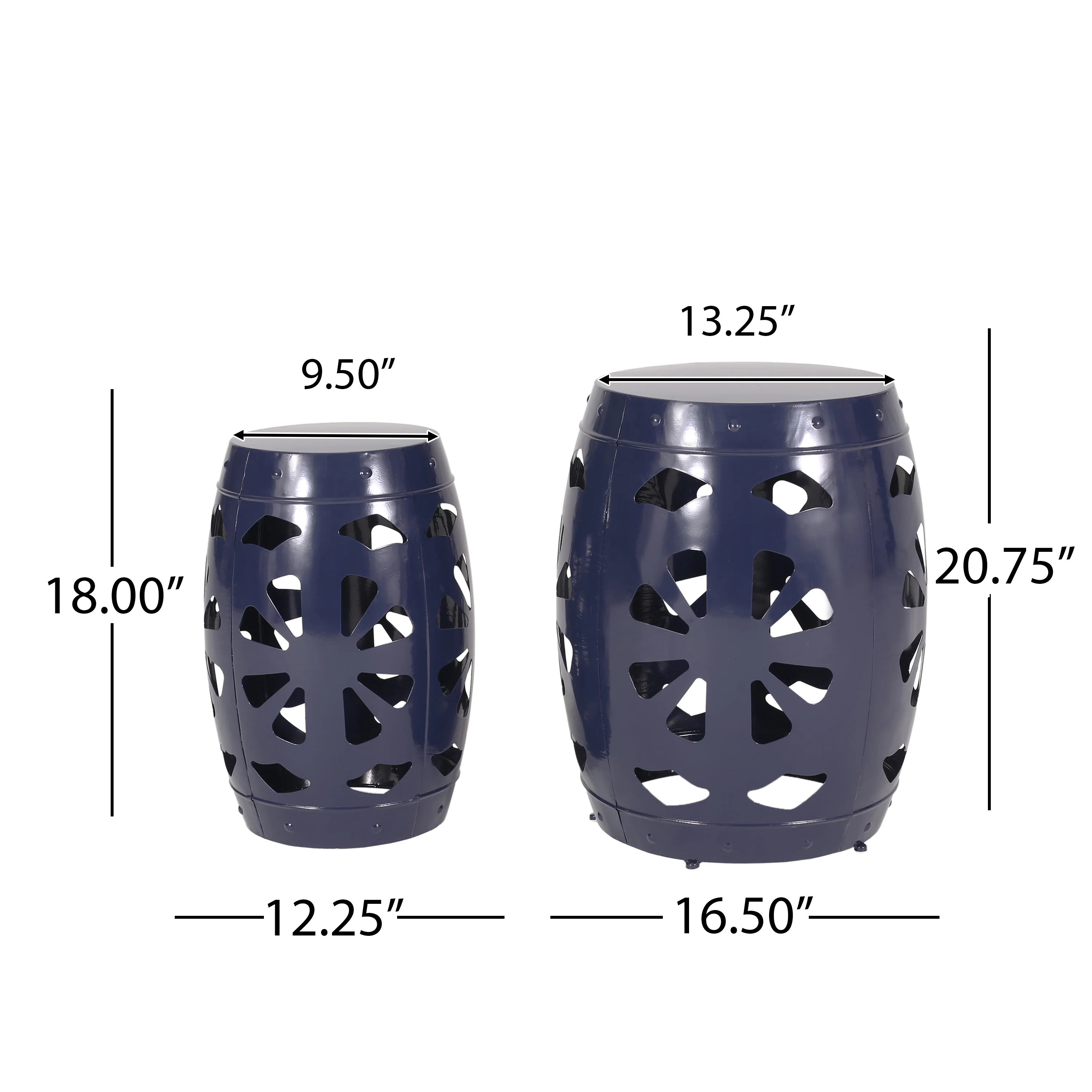 Carey Outdoor Metal Side Tables, Set of 2 - furnishings