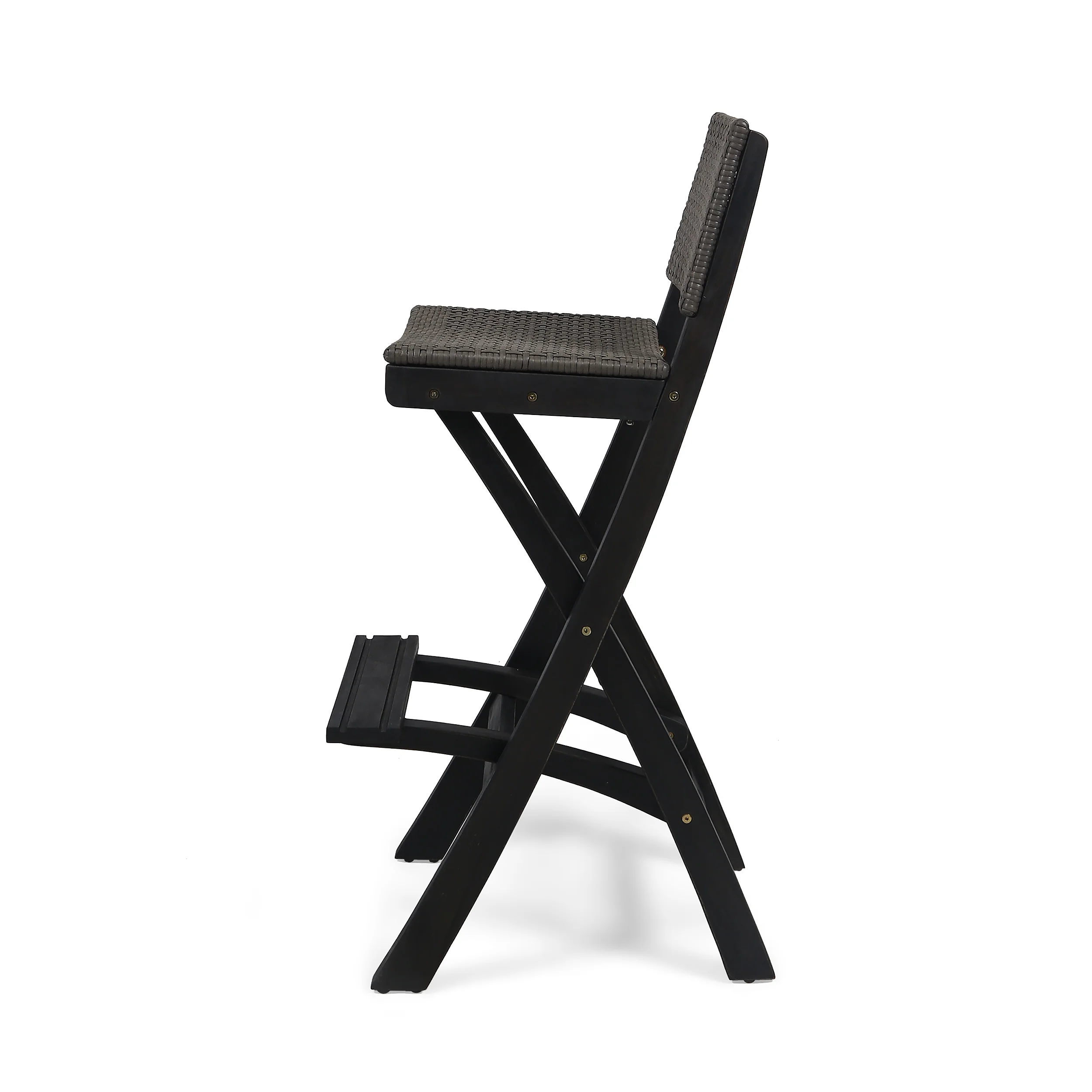 Elizabeth Outdoor Folding Acacia Wood Barstools (Set of 4) - furnishings