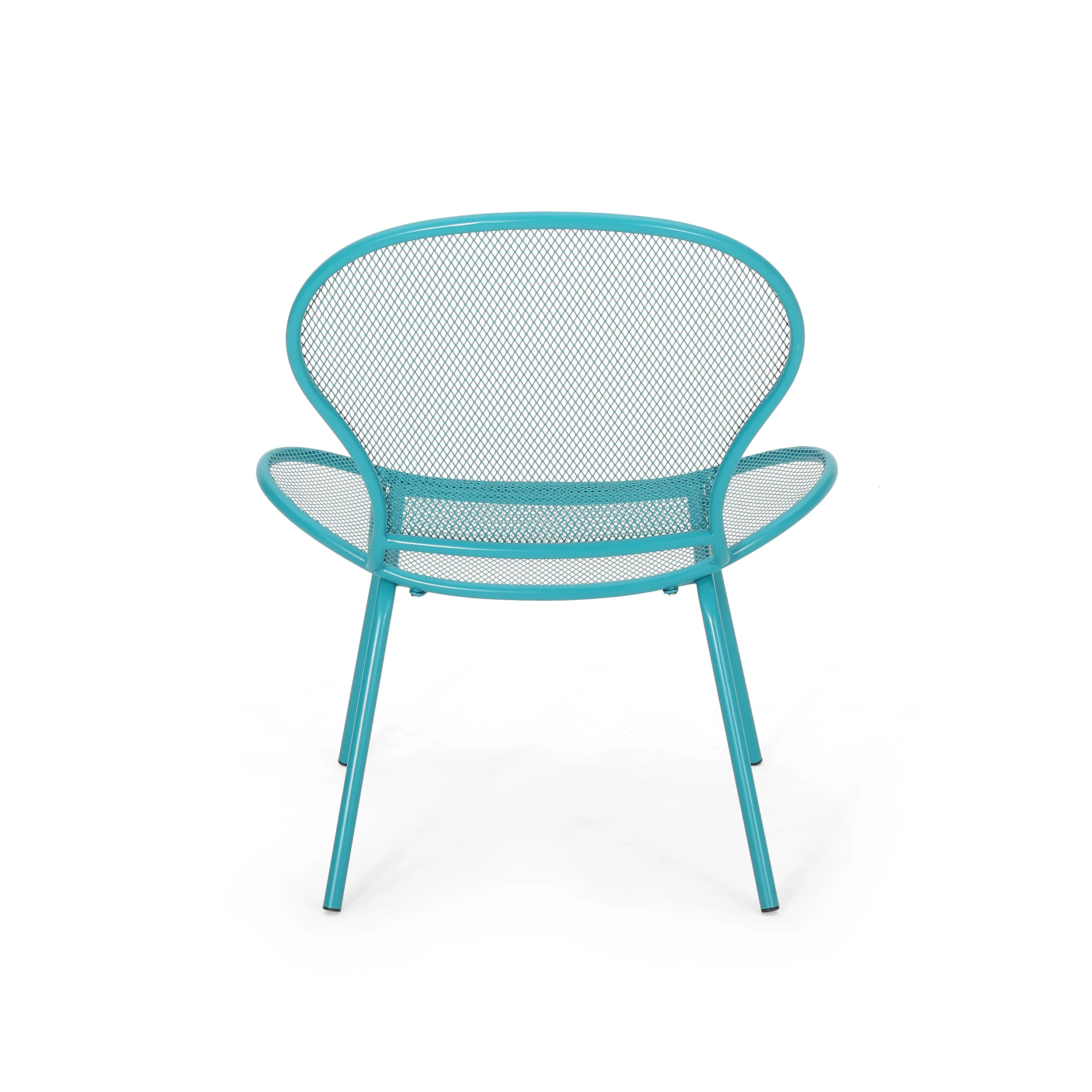 Tristian Modern Outdoor Iron Club Chair (Set of 2) - furnishings