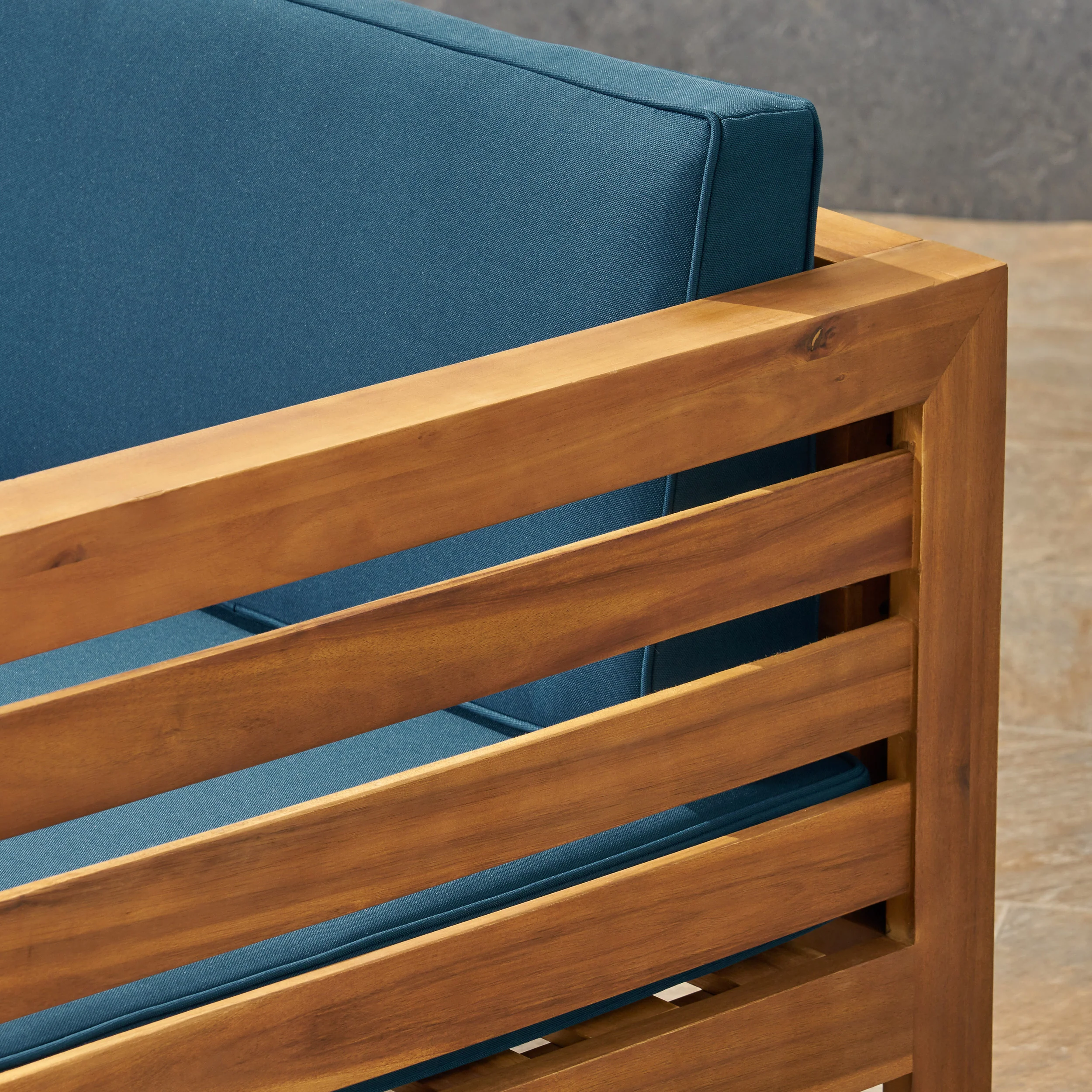 Canal Outdoor 5 Piece Acacia Wood Sofa Set - furnishings